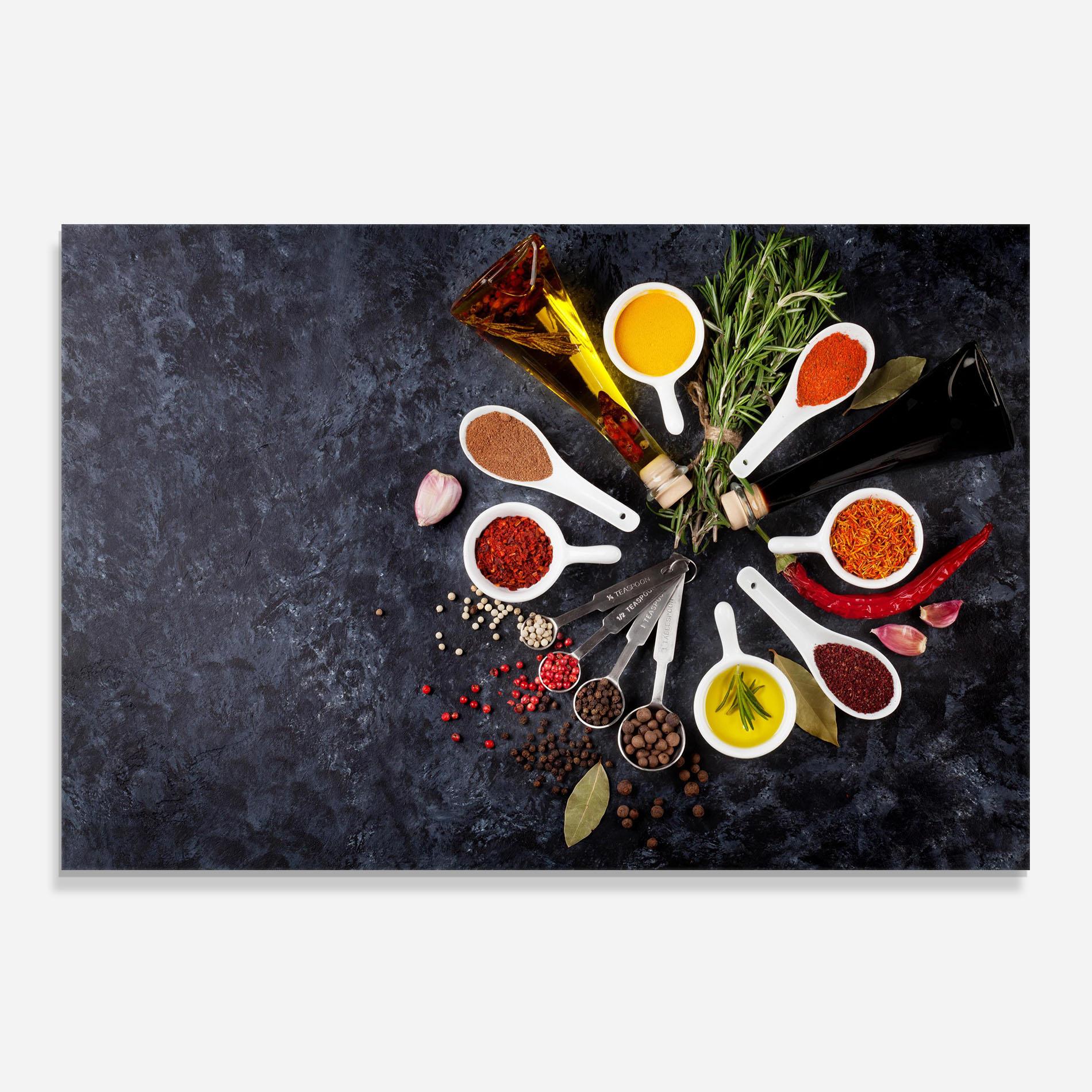 Küchenrückwand Glas Spices mockup 0