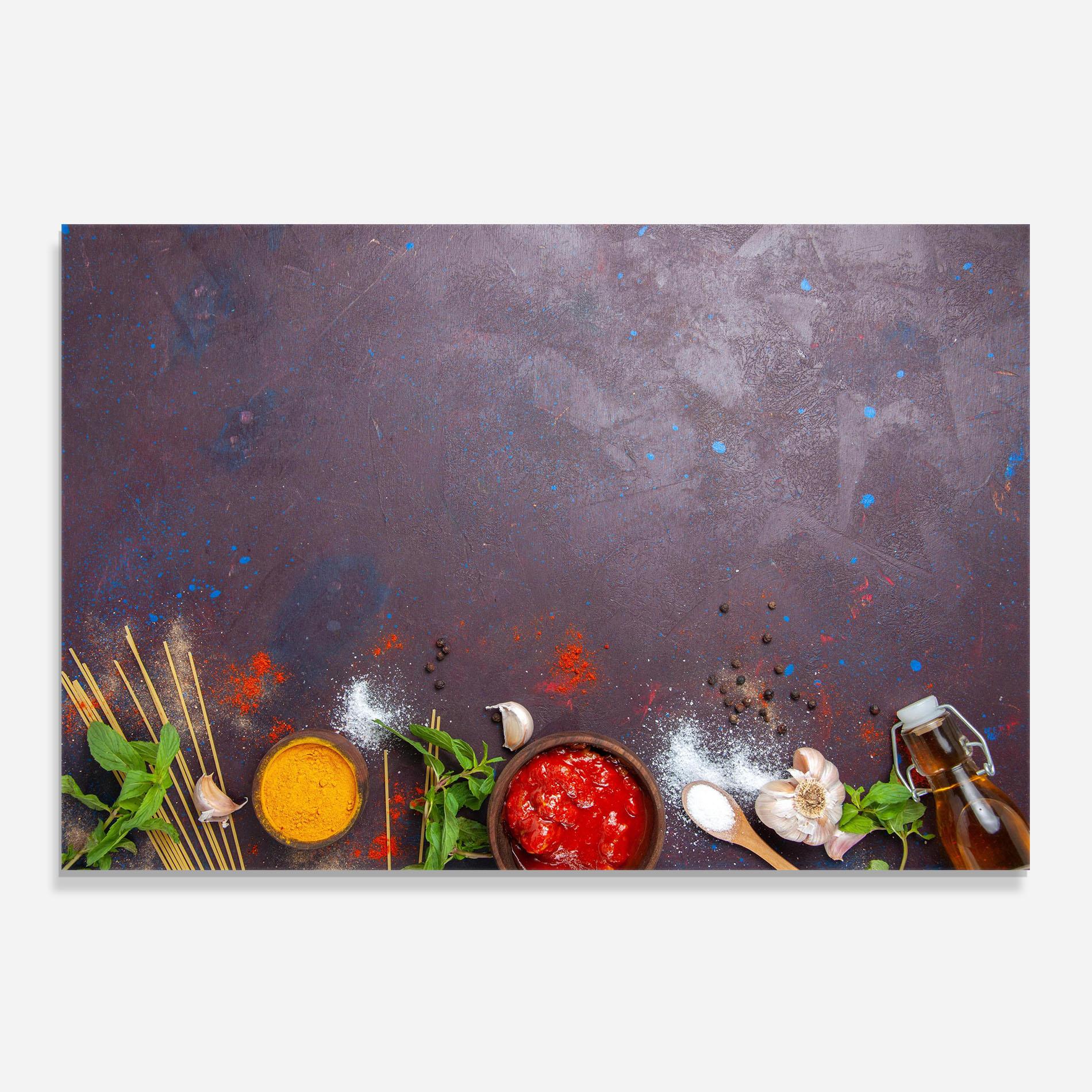 Küchenrückwand Glas Tomato Sauce mockup 0