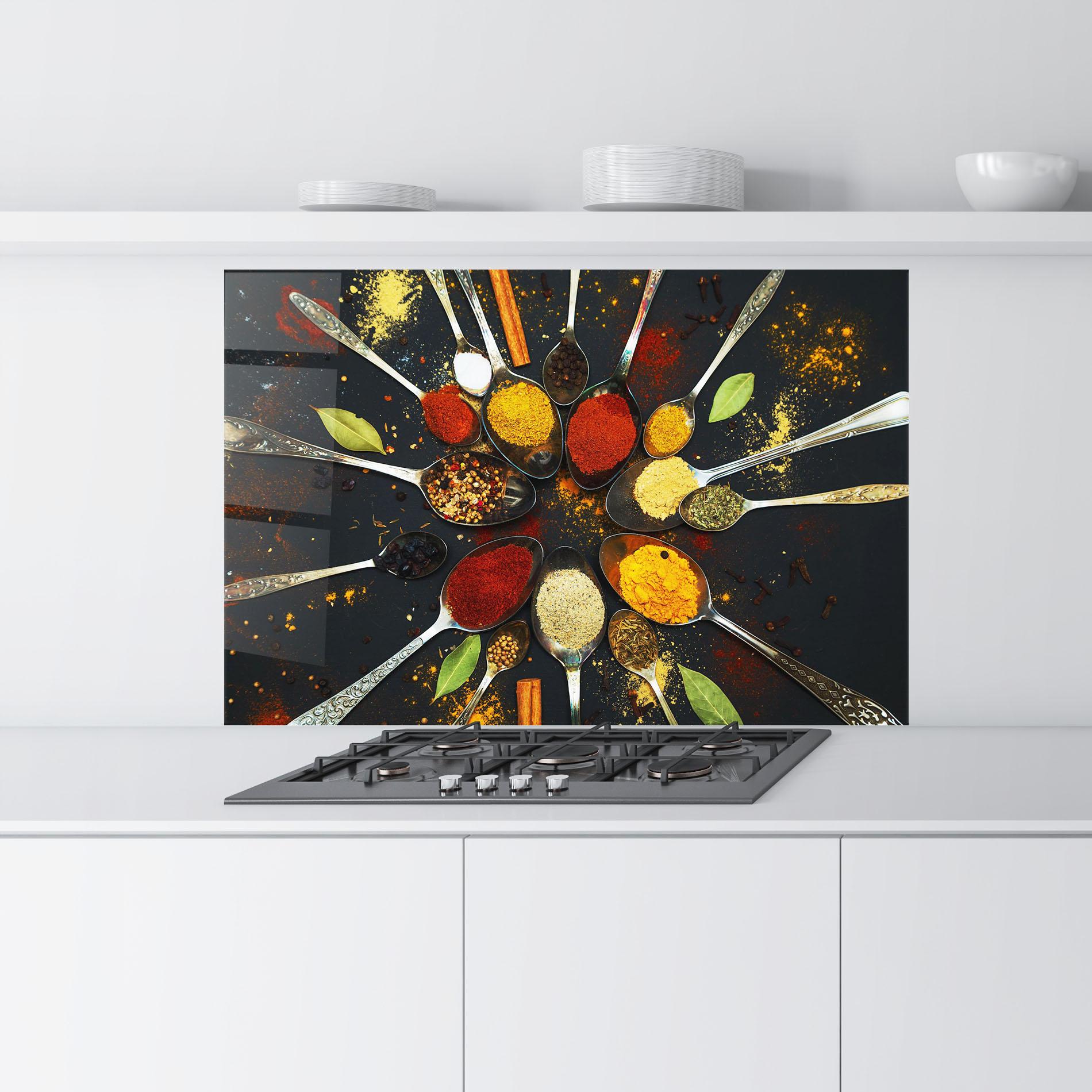 Küchenrückwand Glas Cooking Spoons mockup 9