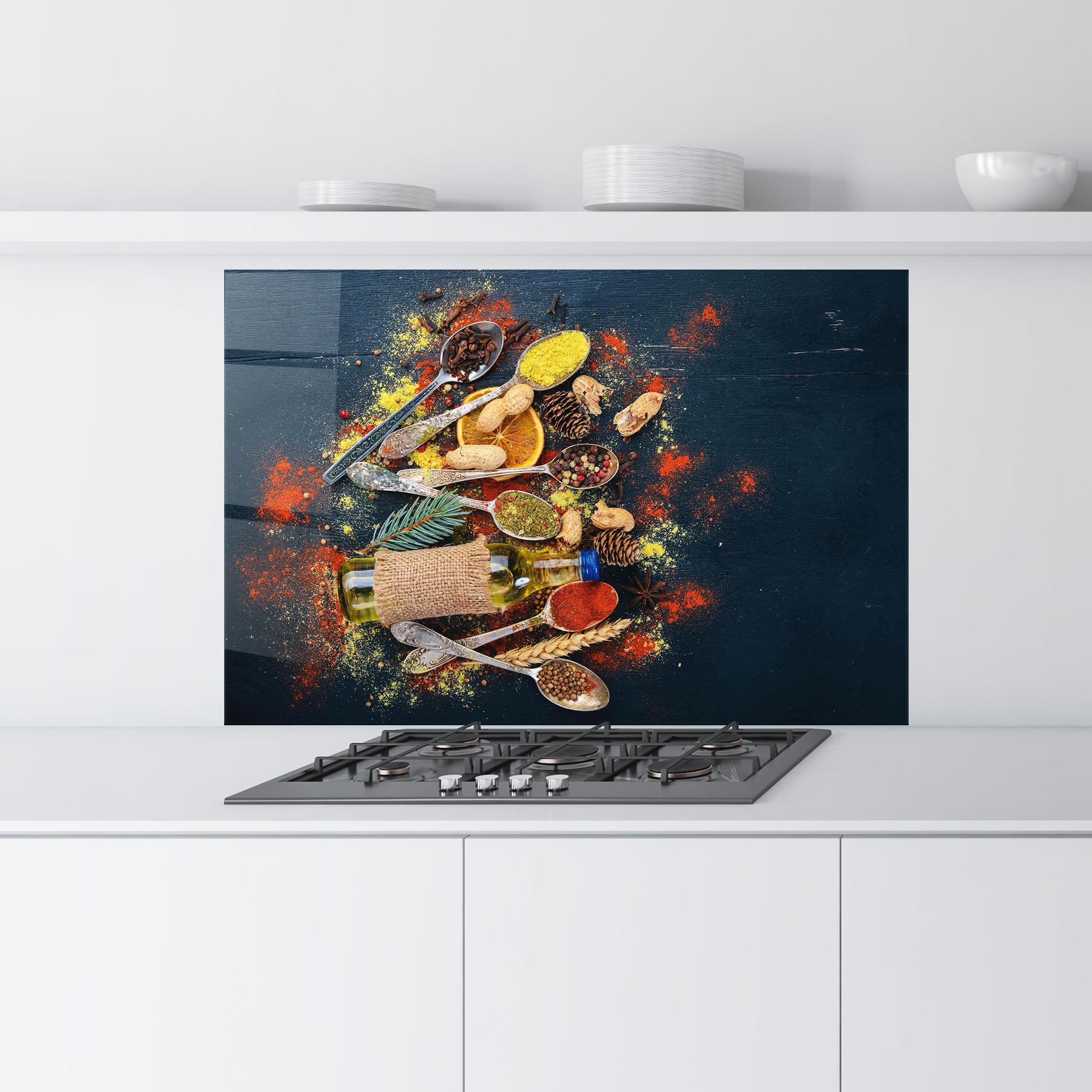 Küchenrückwand Glas Indian Cuisine mockup 9