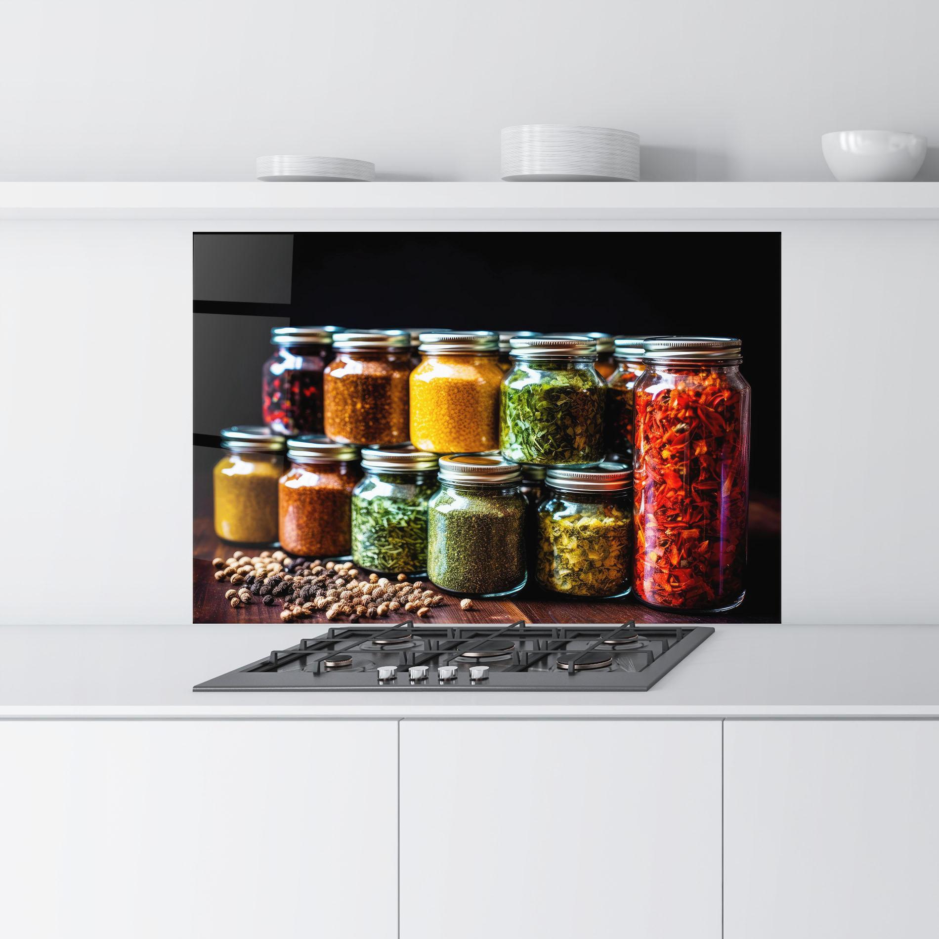 Küchenrückwand Glas Kitchen Spice Up mockup 9