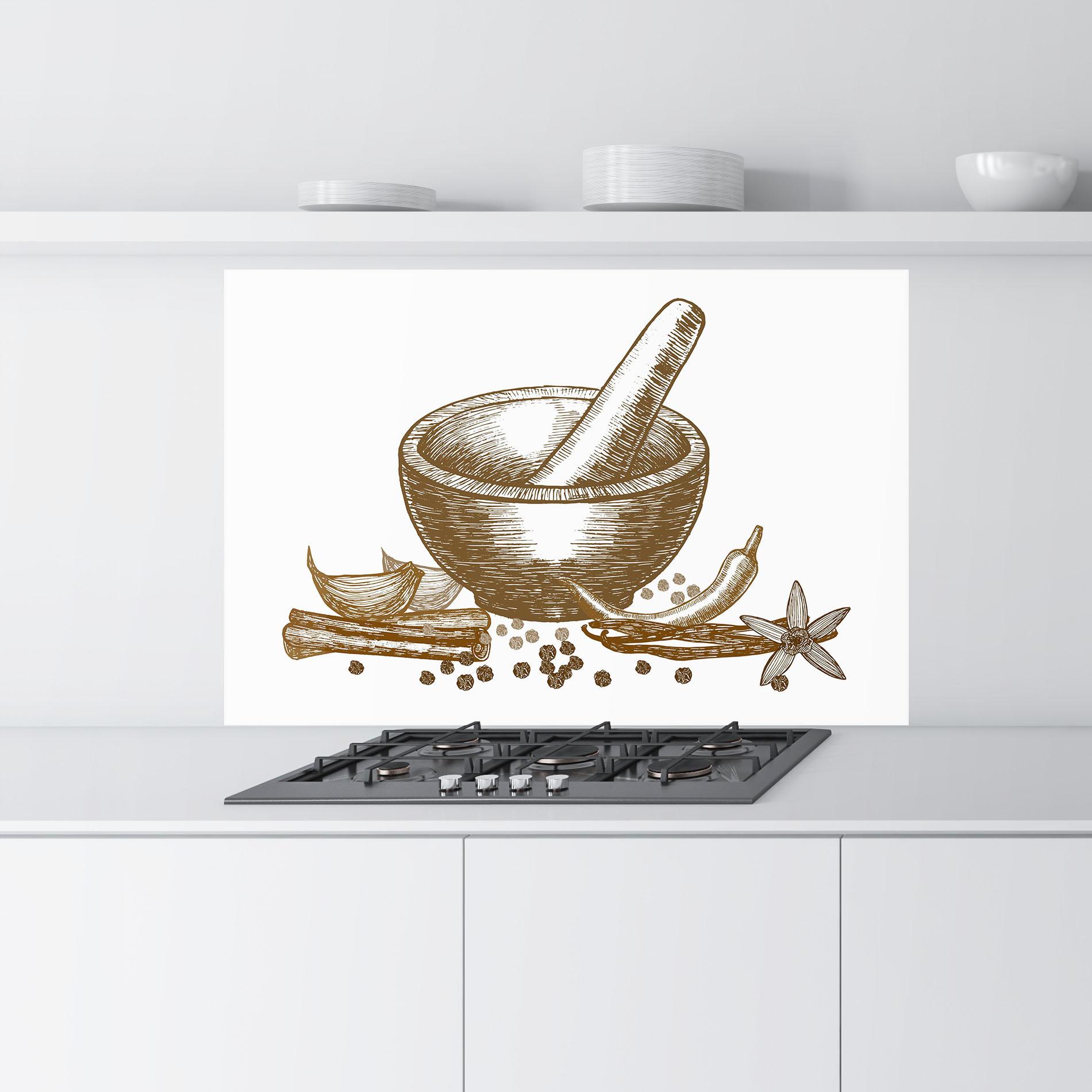 Küchenrückwand Glas Spicies mockup 9