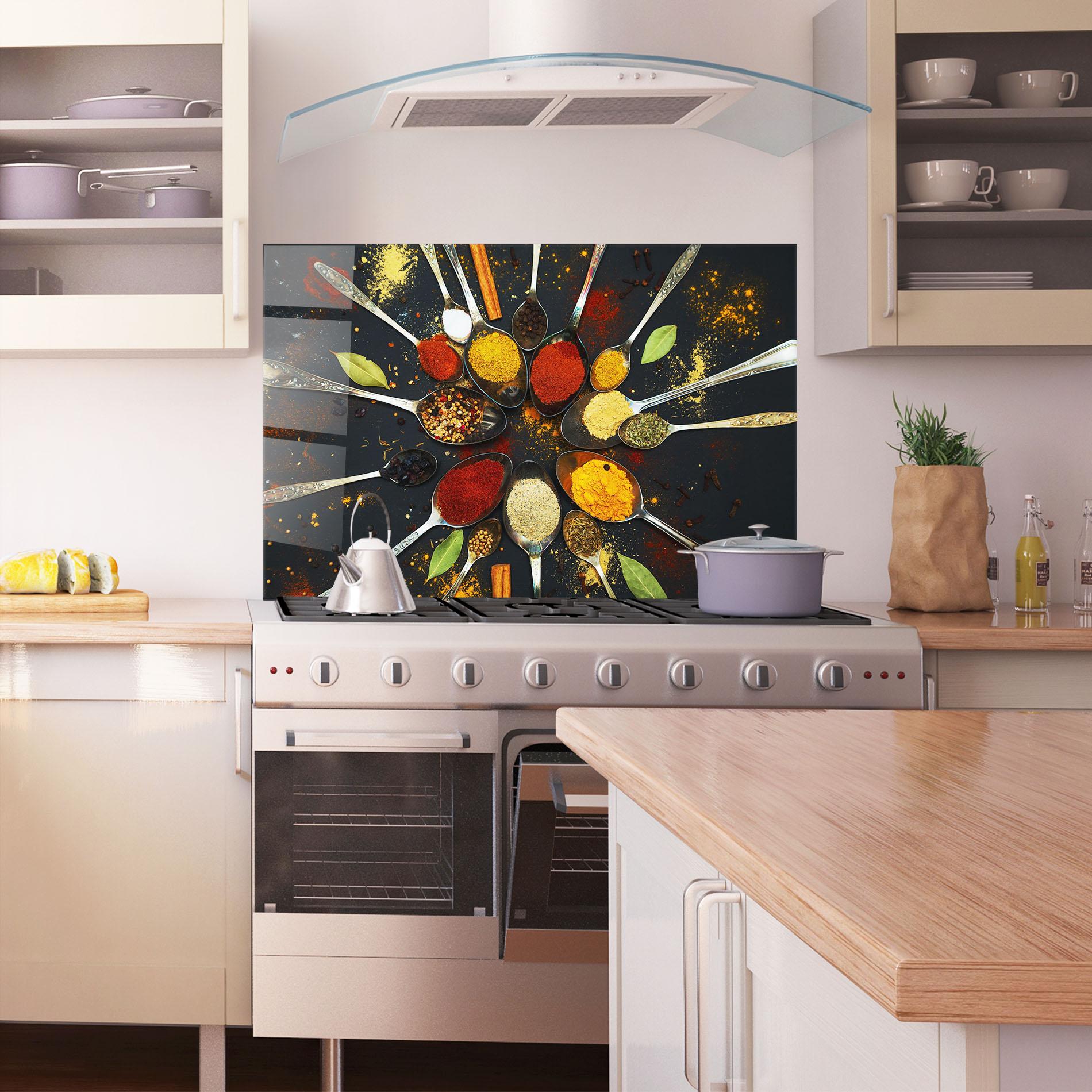 Küchenrückwand Glas Cooking Spoons mockup 1