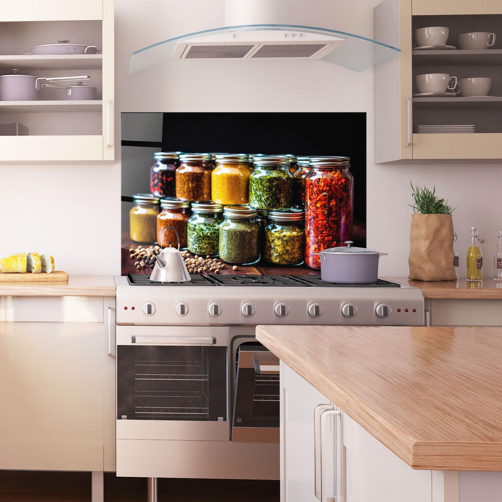 Küchenrückwand Glas Kitchen Spice Up mockup 1