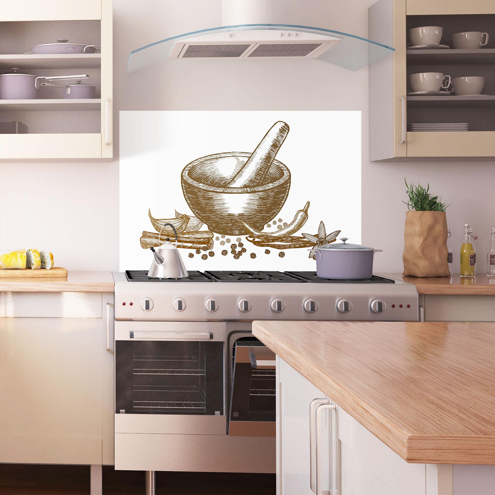 Küchenrückwand Glas Spicies mockup 1