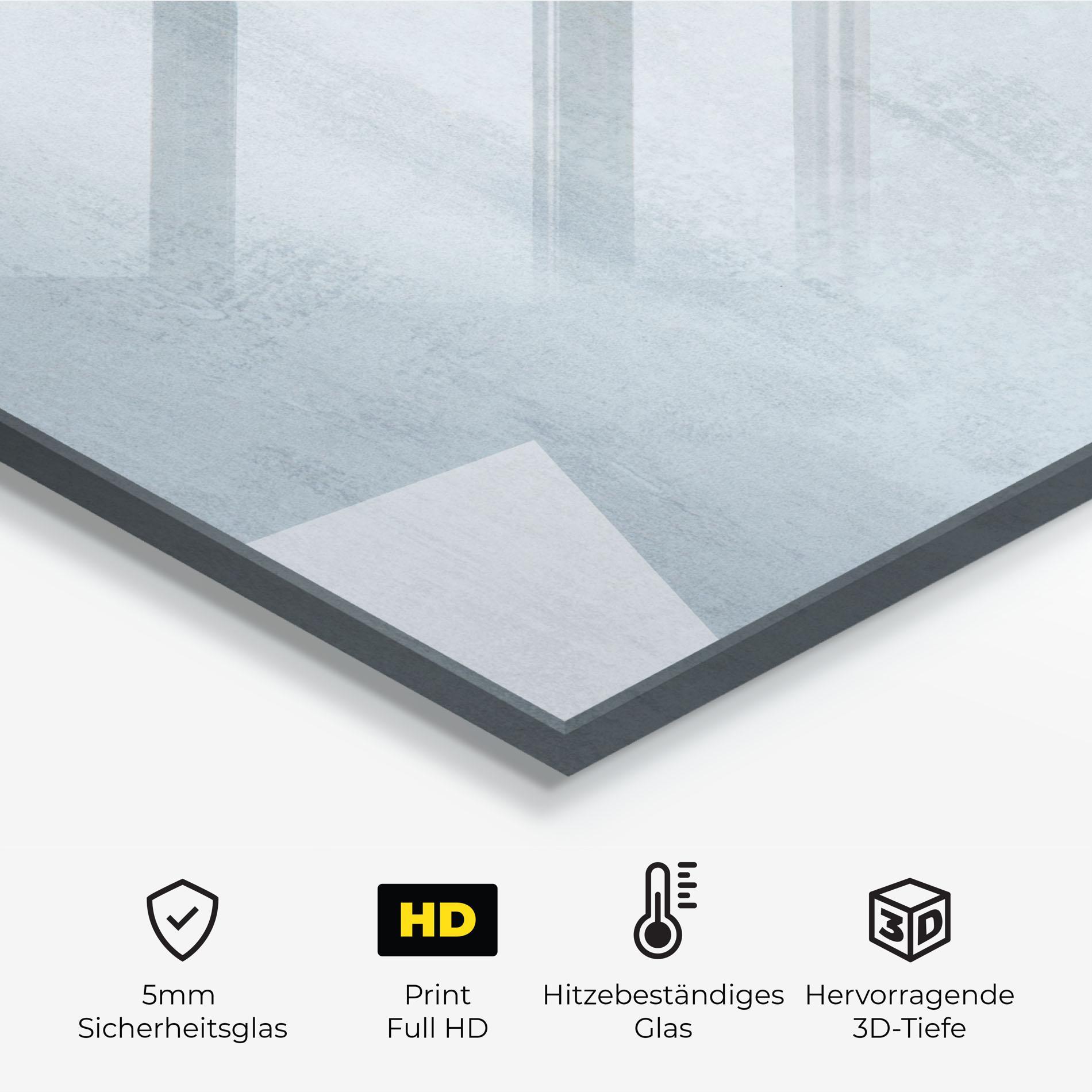 Küchenrückwand Glas Salt Pepper Spoons mockup 2