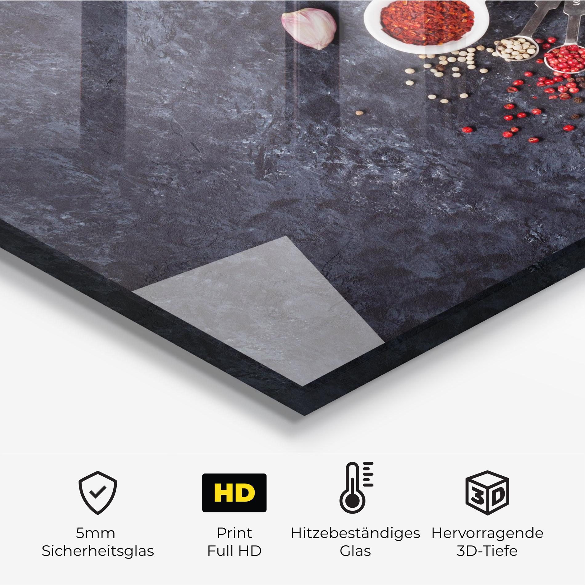 Küchenrückwand Glas Spices mockup 2