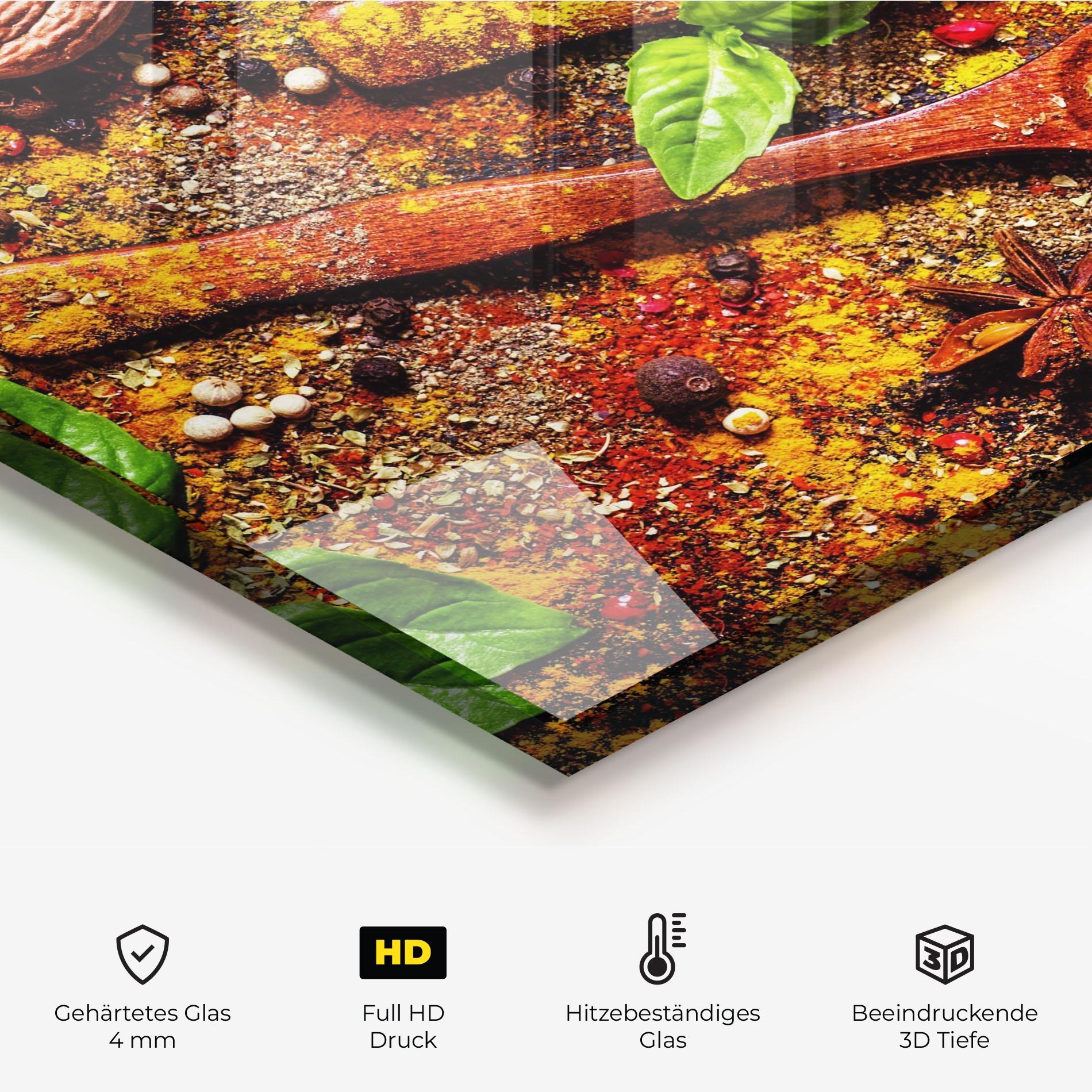 Küchenrückwand Glas Dried Herbs mockup 2