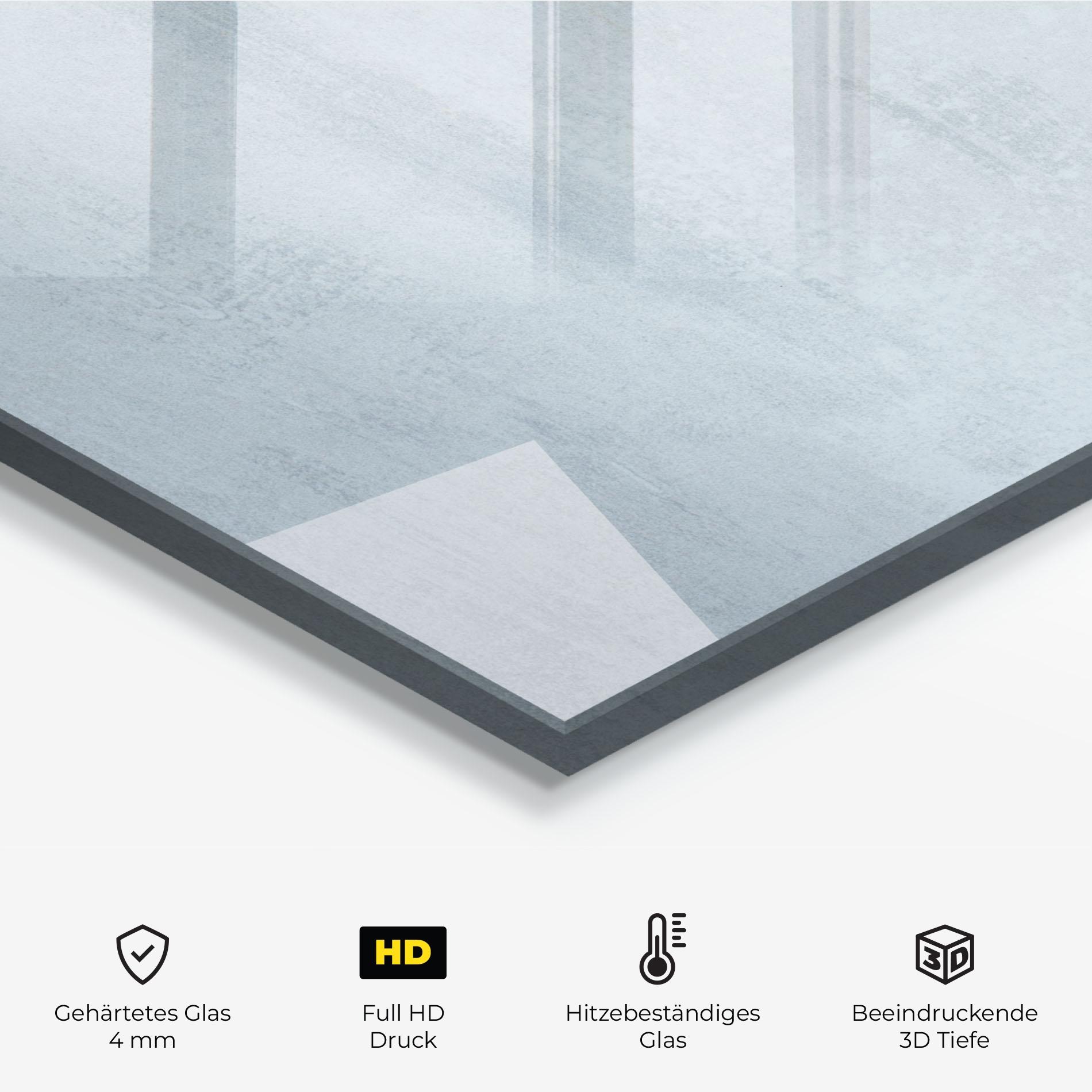 Küchenrückwand Glas Salt Pepper Spoons mockup 2