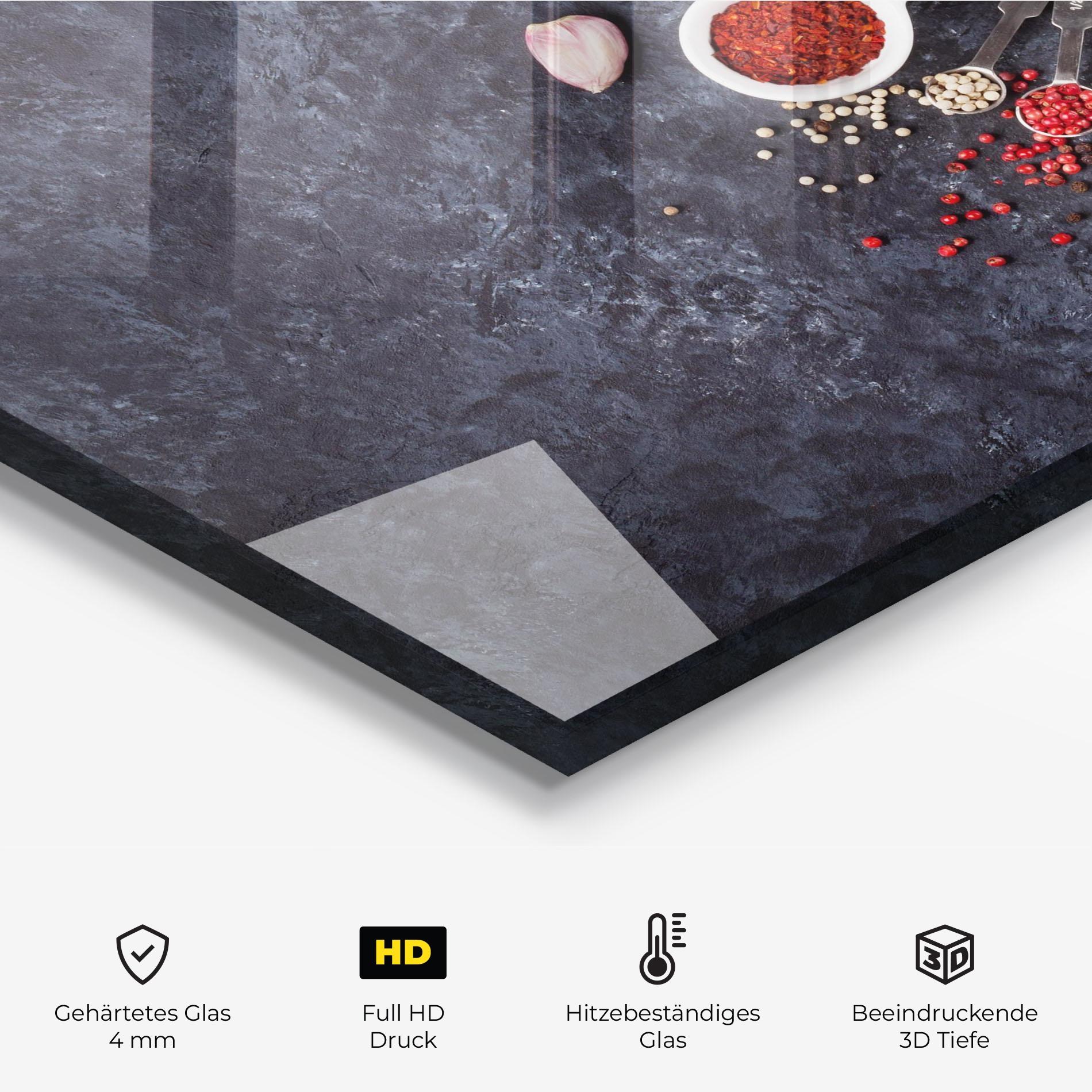 Küchenrückwand Glas Spices mockup 2