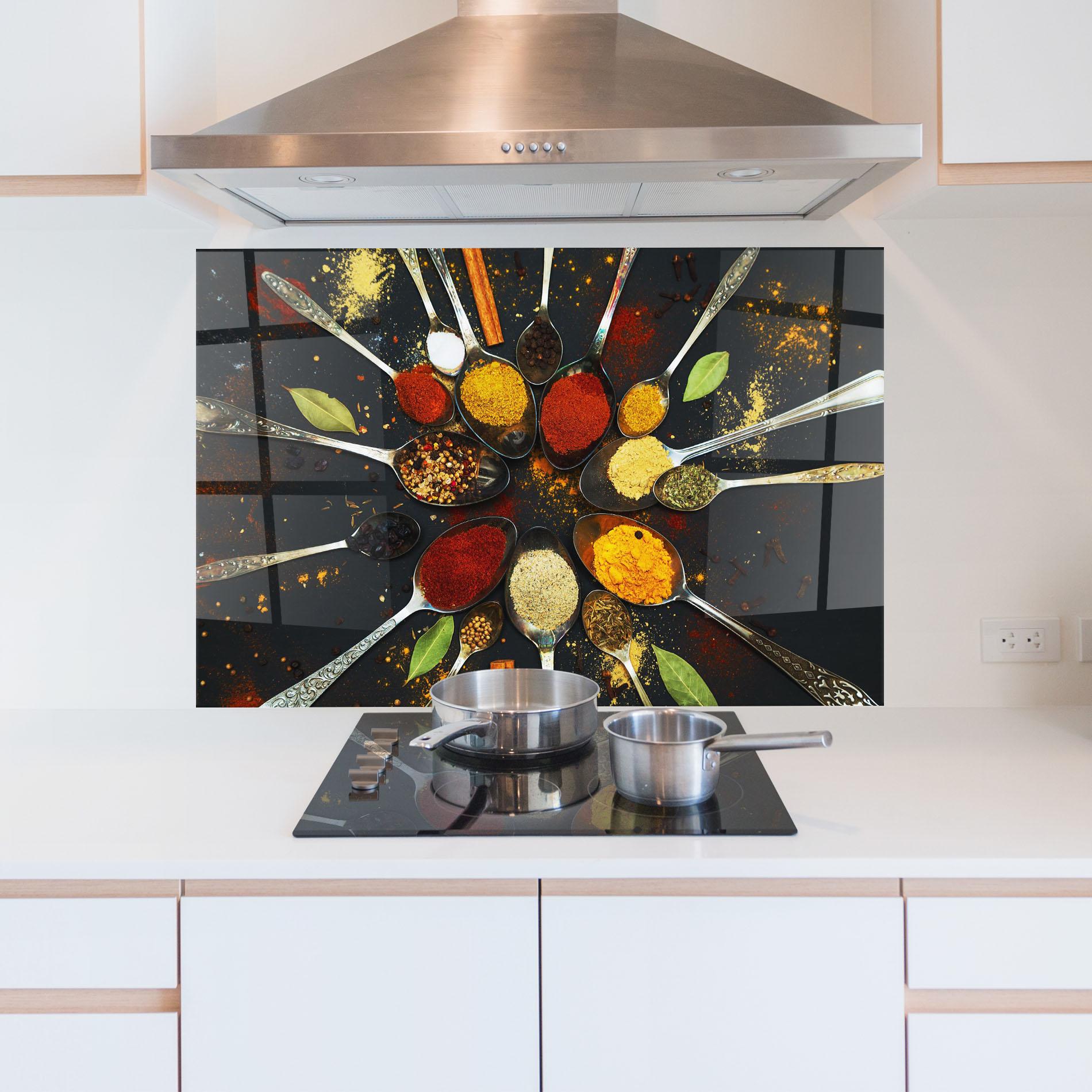 Küchenrückwand Glas Cooking Spoons mockup 5