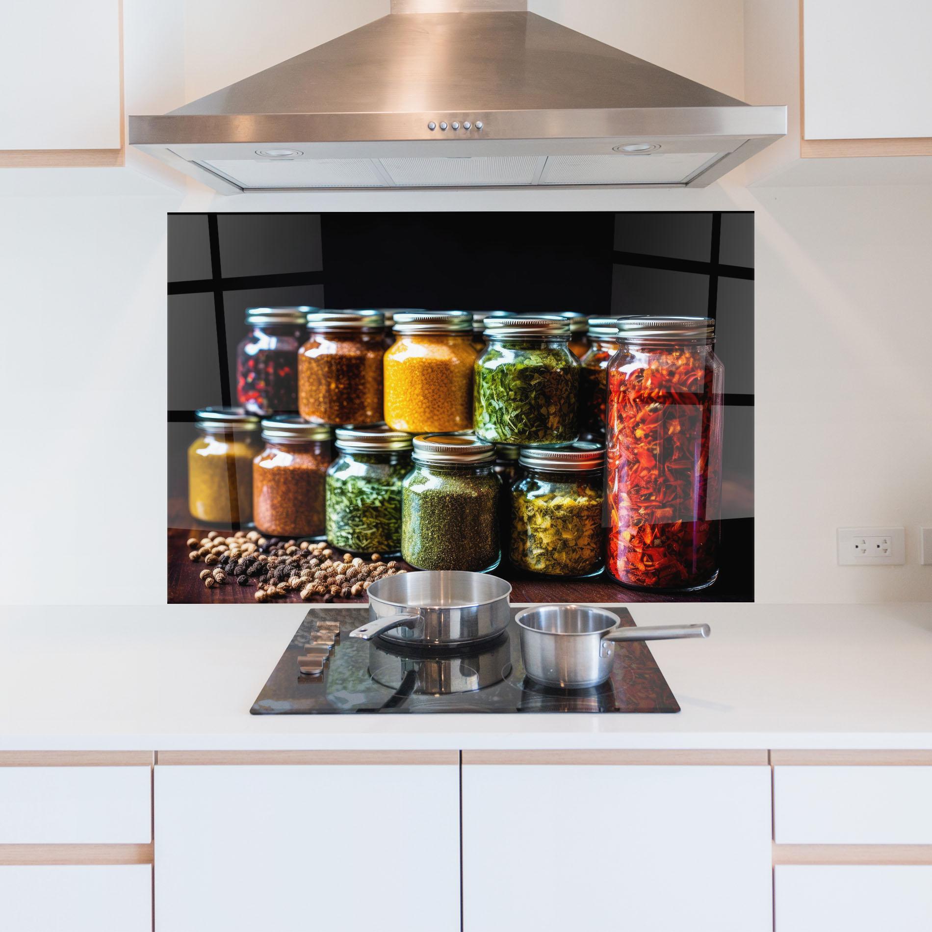 Küchenrückwand Glas Kitchen Spice Up mockup 5