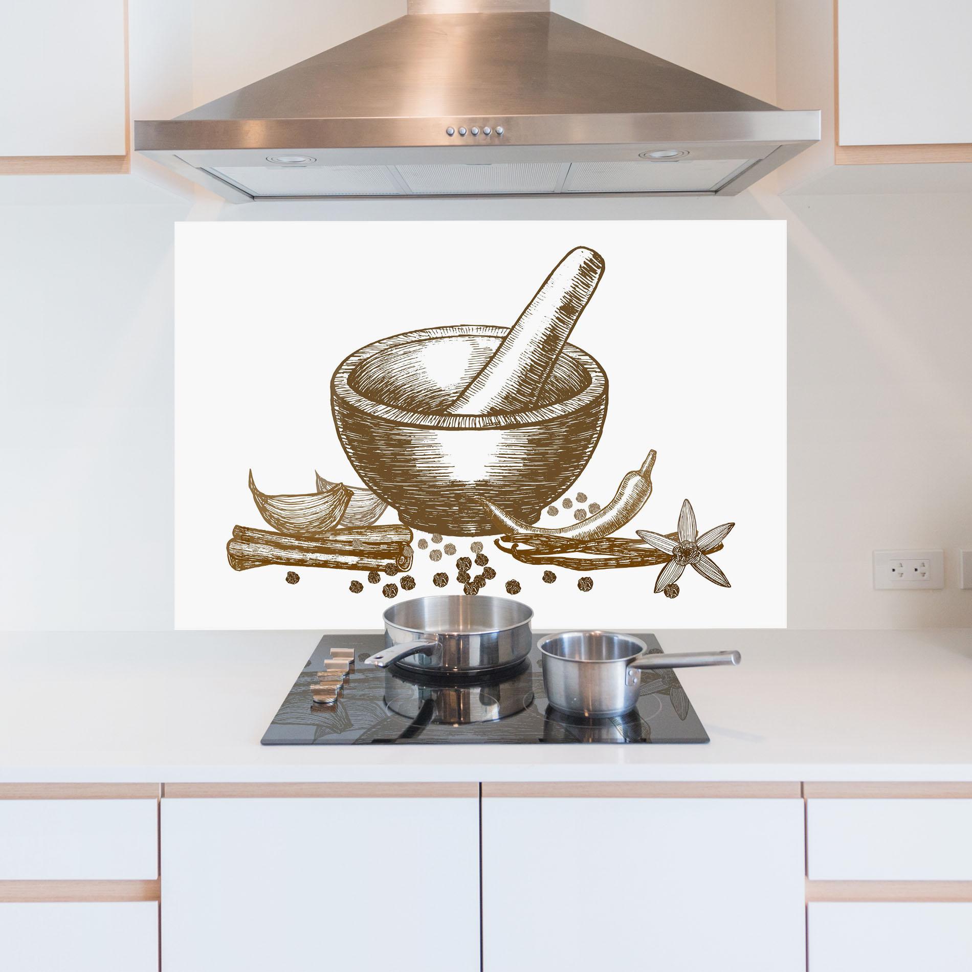 Küchenrückwand Glas Spicies mockup 5