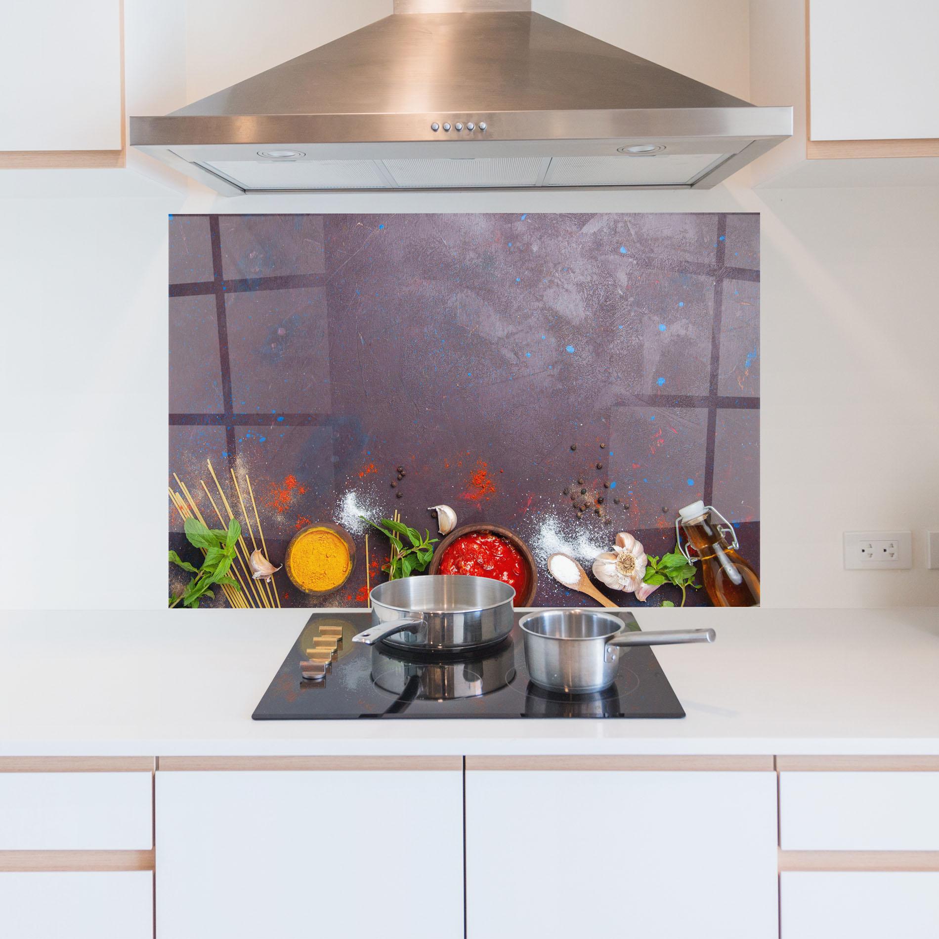 Küchenrückwand Glas Tomato Sauce mockup 5