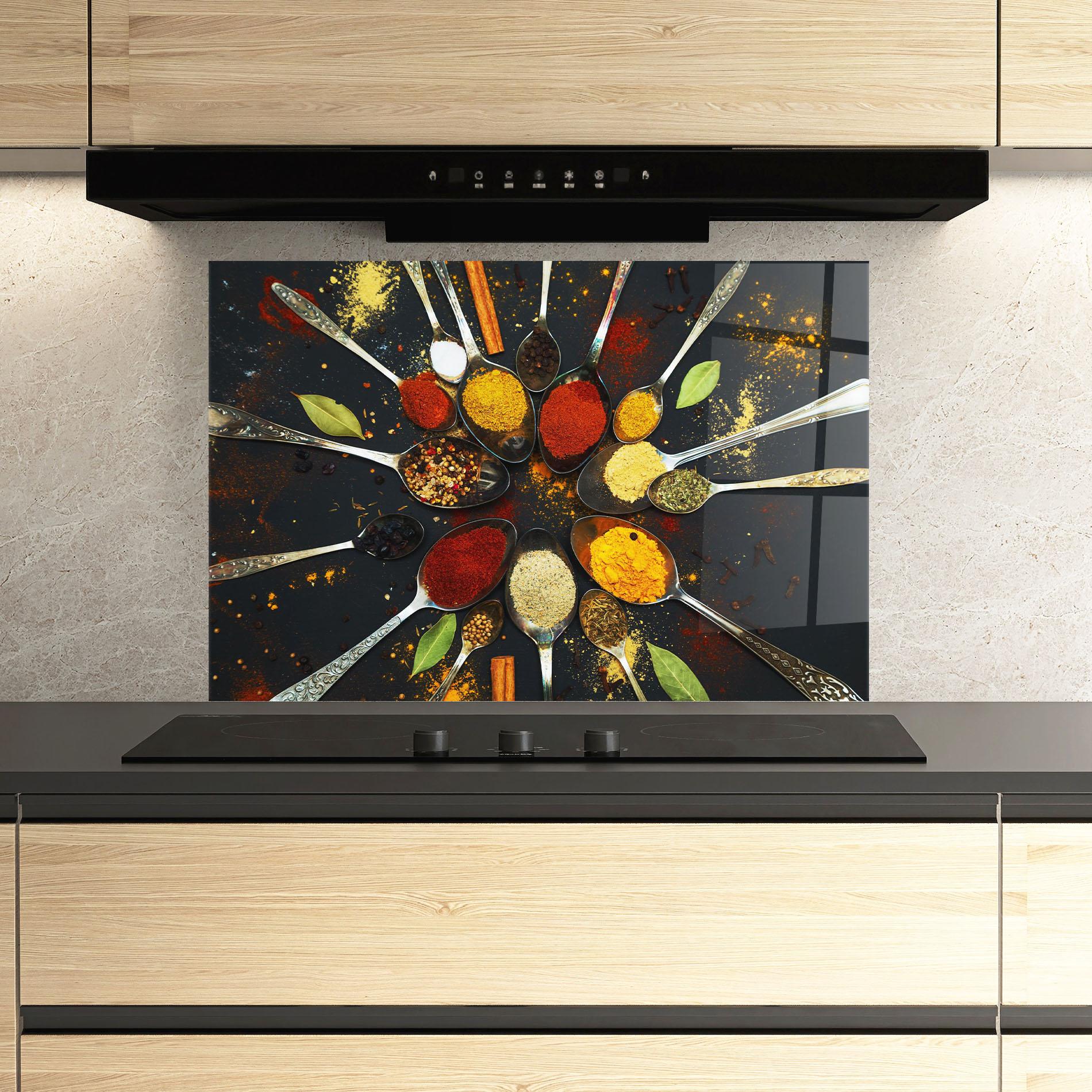 Küchenrückwand Glas Cooking Spoons mockup 3