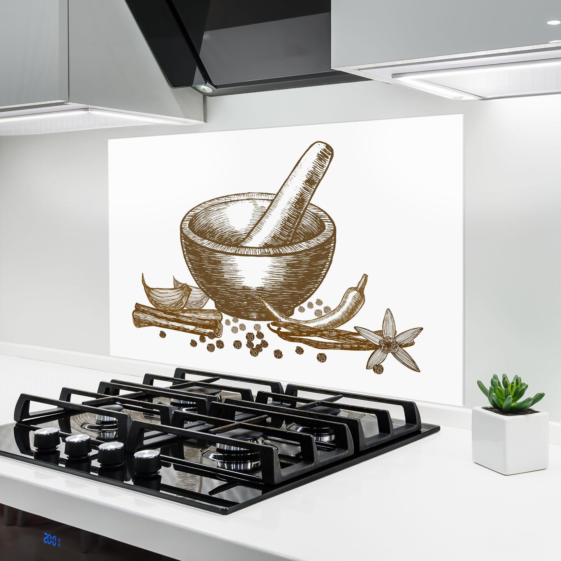 Küchenrückwand Glas Spicies mockup 6