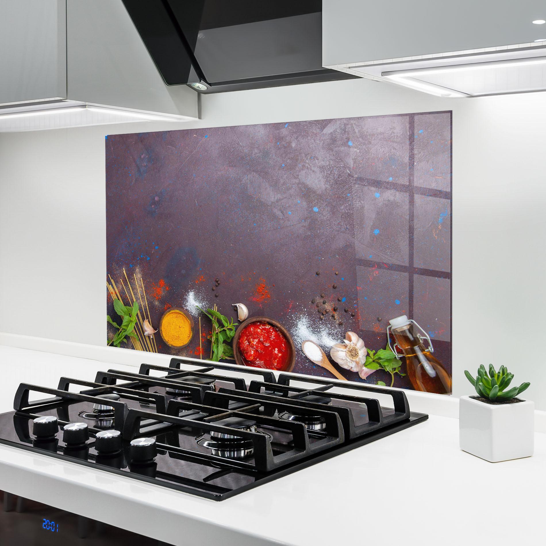 Küchenrückwand Glas Tomato Sauce mockup 6