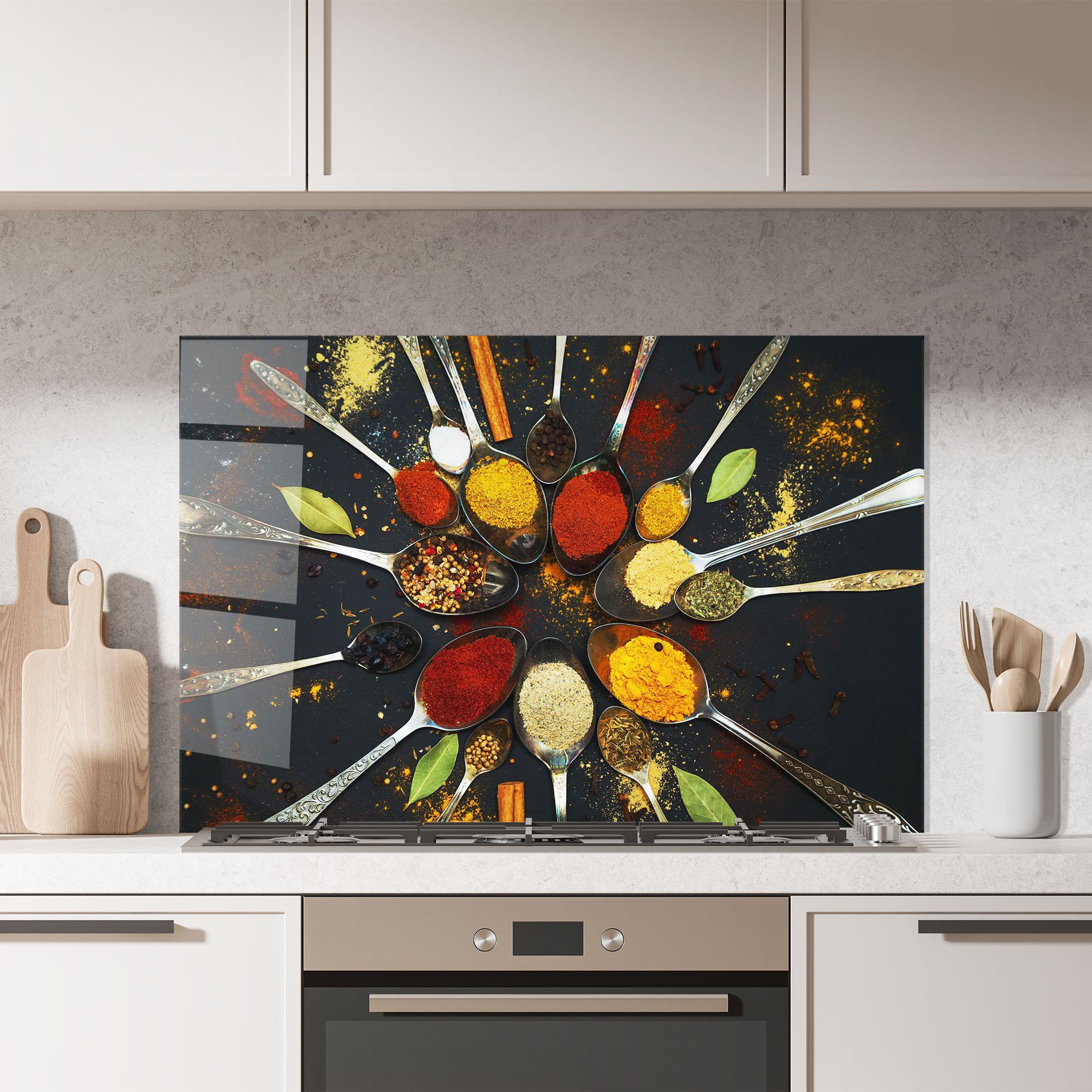 Küchenrückwand Glas Cooking Spoons mockup 7