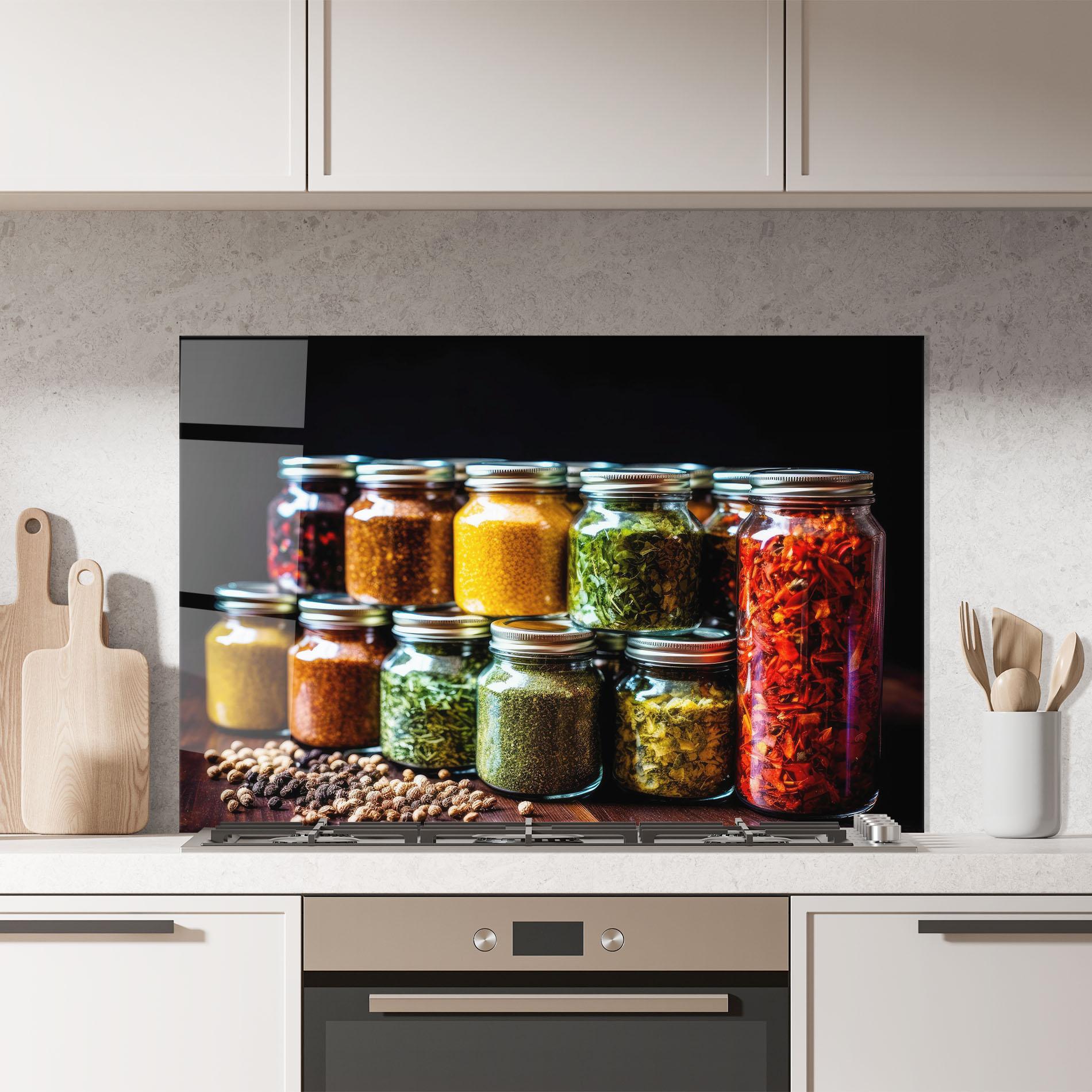 Küchenrückwand Glas Kitchen Spice Up mockup 7