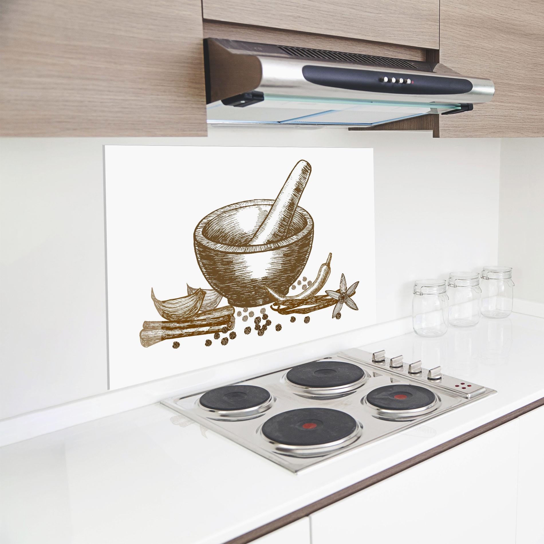 Küchenrückwand Glas Spicies mockup 8