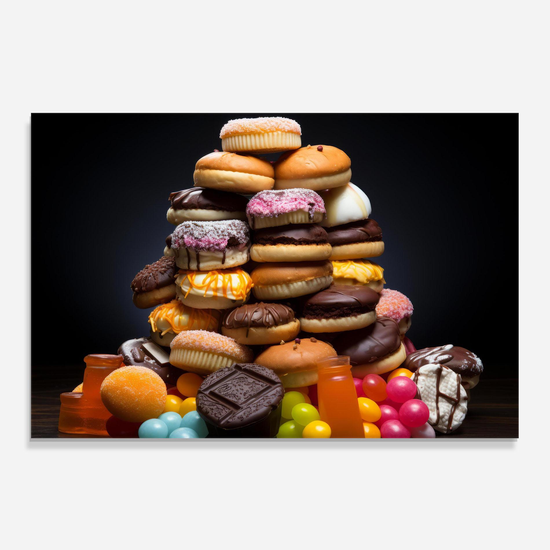 Küchenrückwand Glas Donuts mockup 0