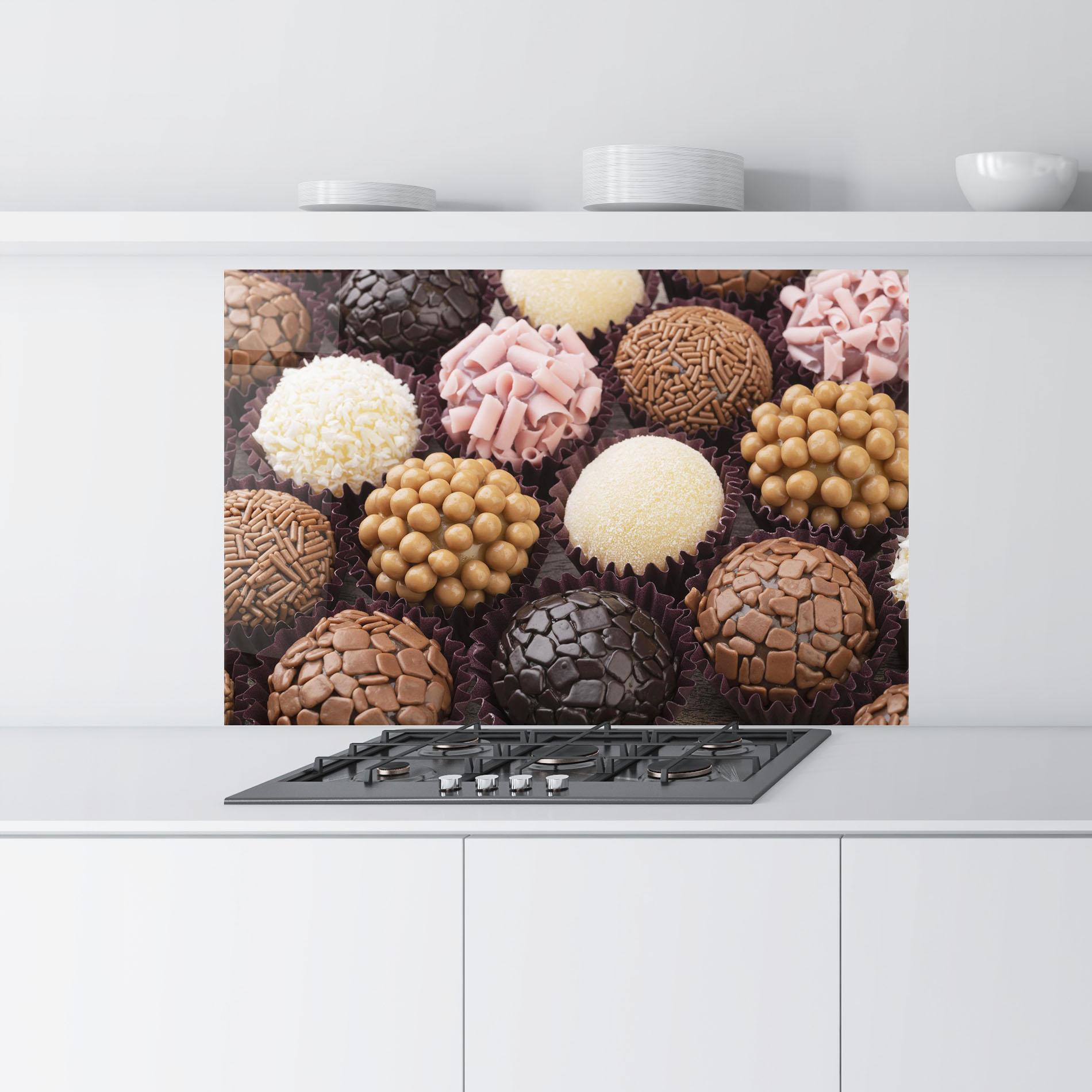 Küchenrückwand Glas Brazilian Brigadeiros mockup 9