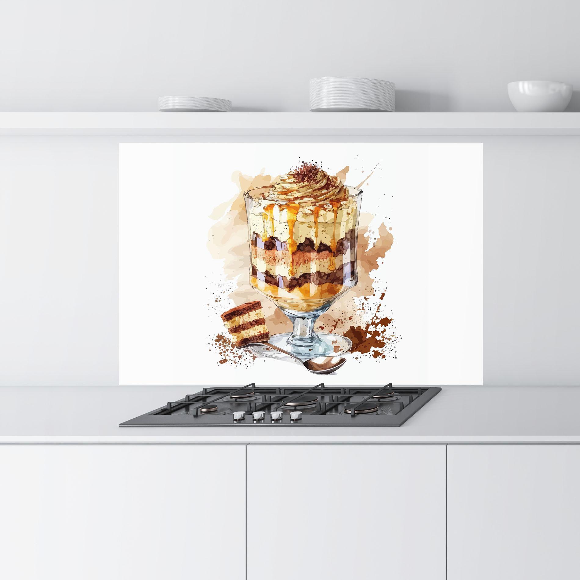 Küchenrückwand Glas Cup Dessert mockup 9