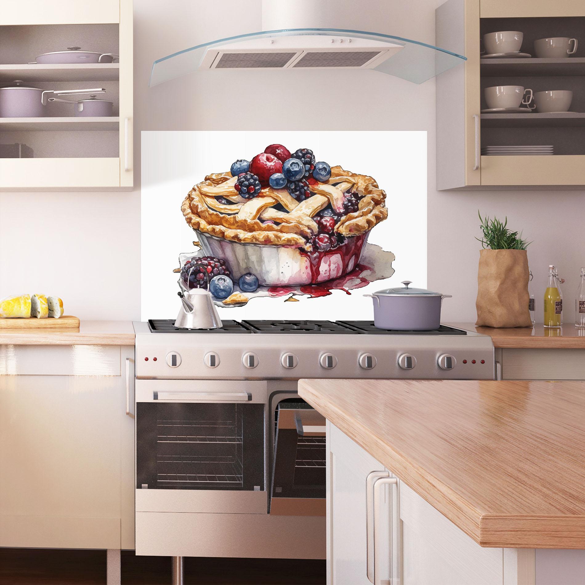 Küchenrückwand Glas Dessert Art mockup 1