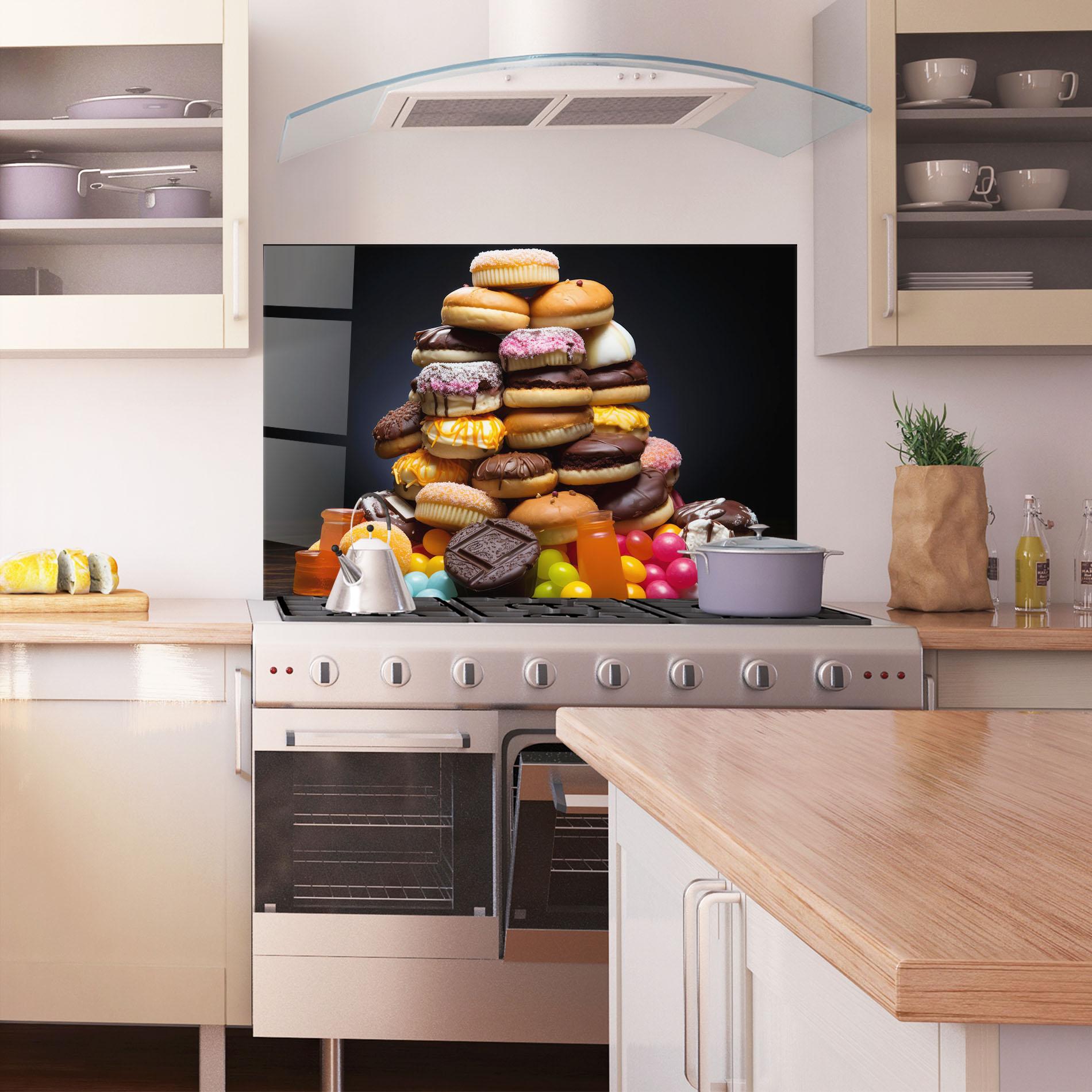 Küchenrückwand Glas Donuts mockup 1