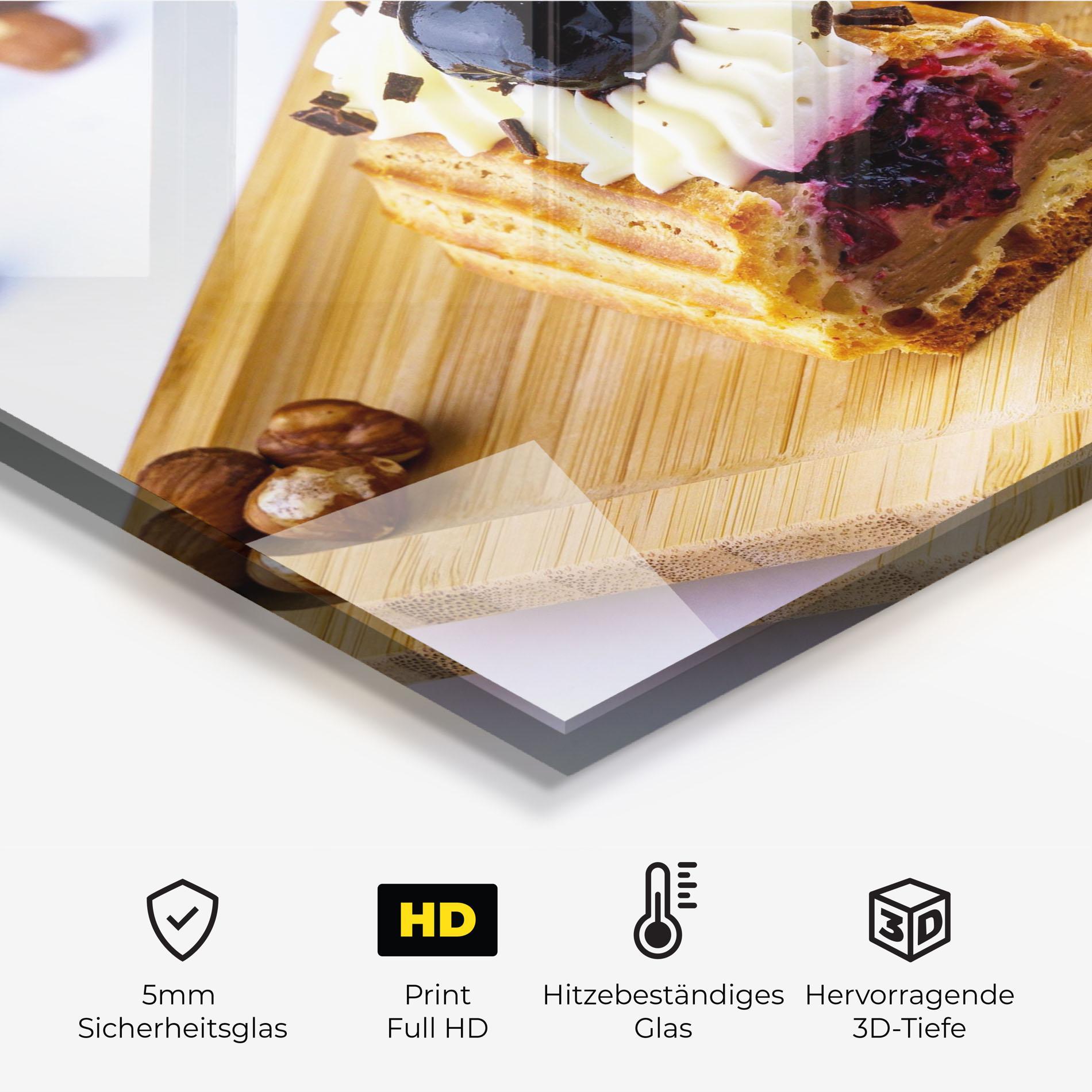 Küchenrückwand Glas Blueberry Eclair mockup 2