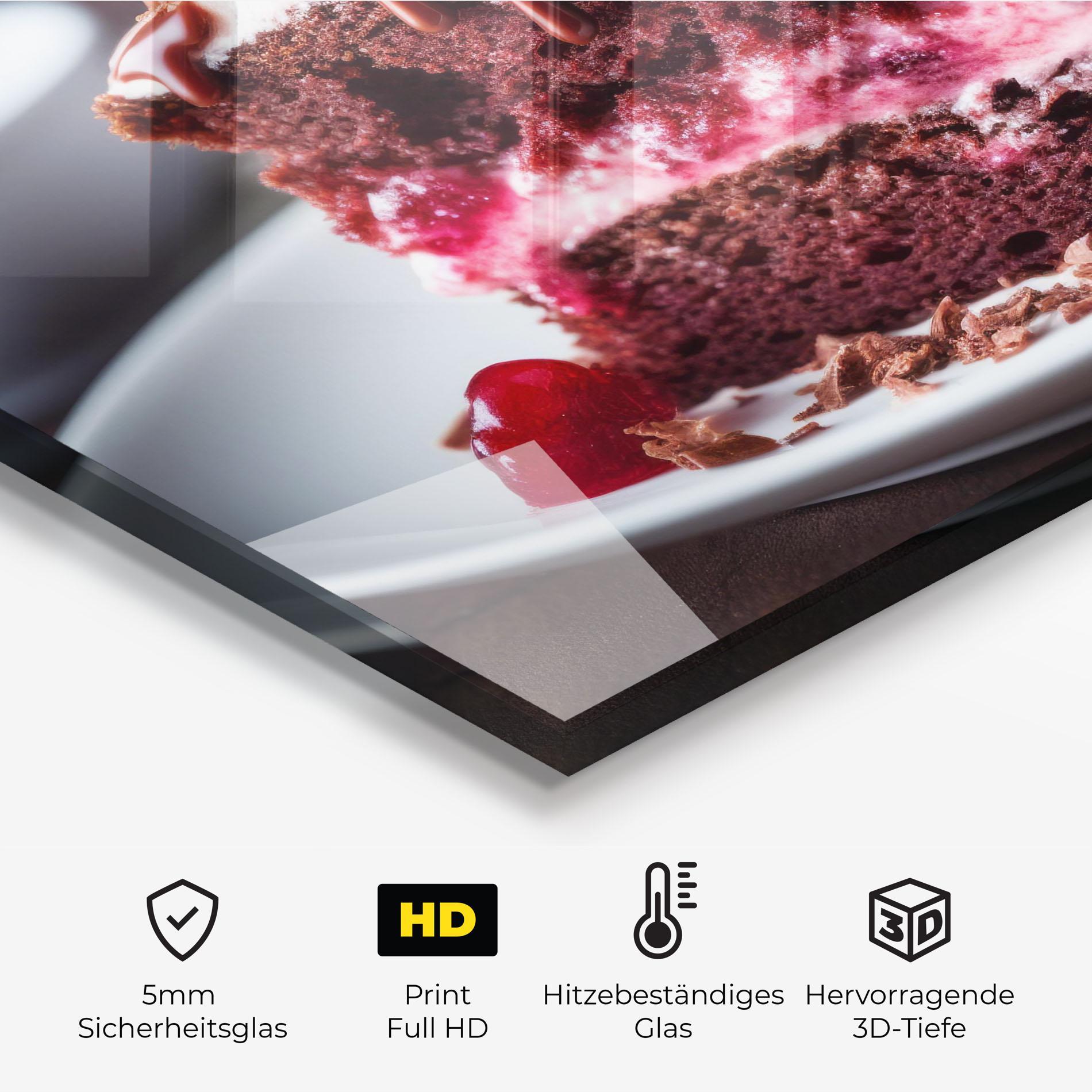 Küchenrückwand Glas Brown Cake mockup 2