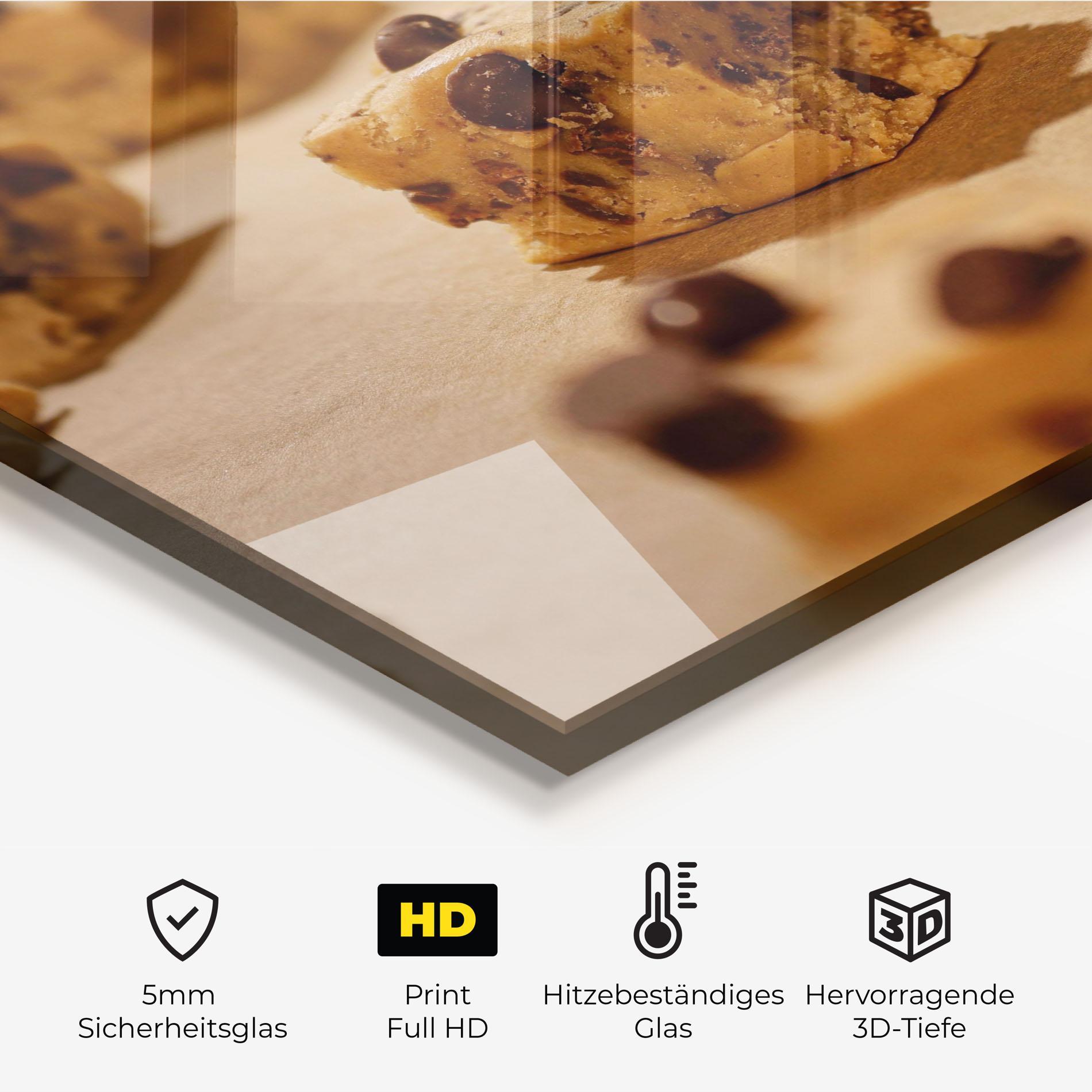 Küchenrückwand Glas Caramel Cake mockup 2