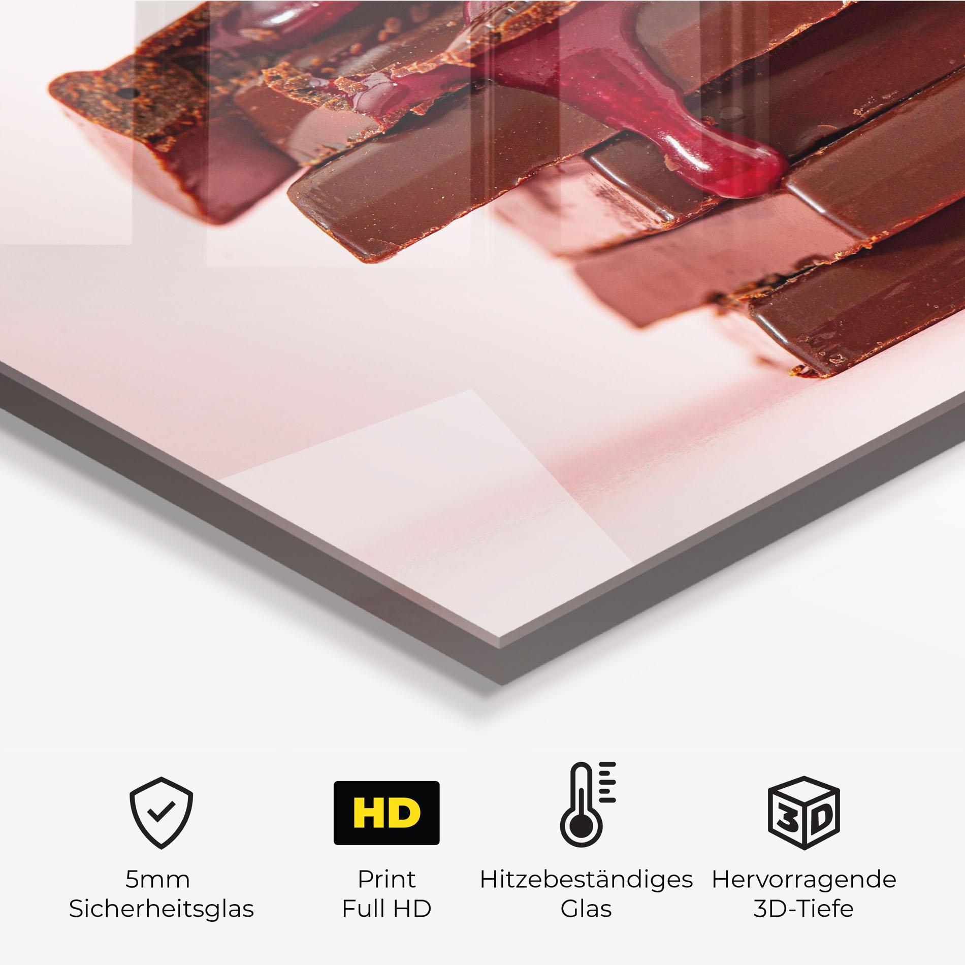 Küchenrückwand Glas Cherru Chocolate mockup 2