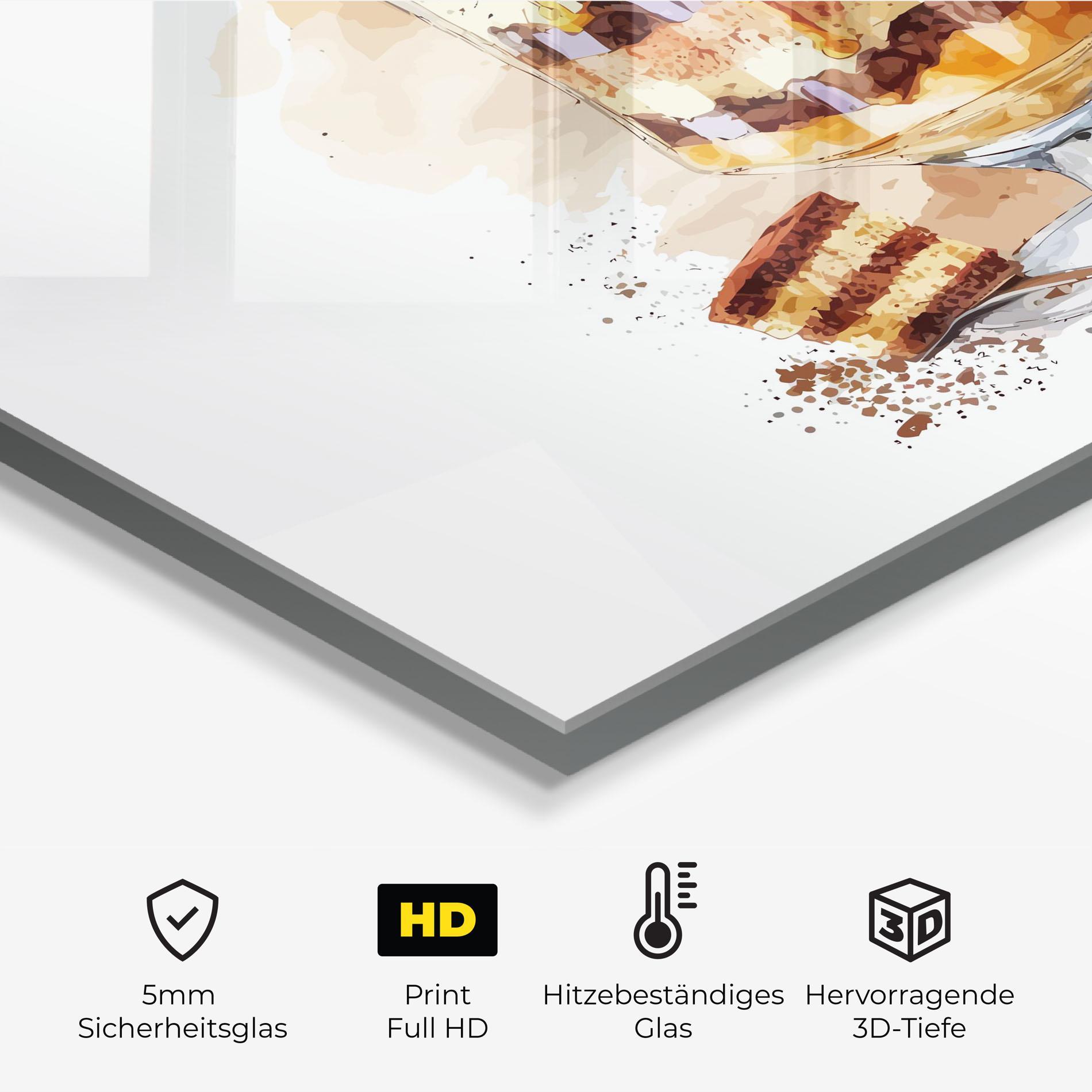 Küchenrückwand Glas Cup Dessert mockup 2