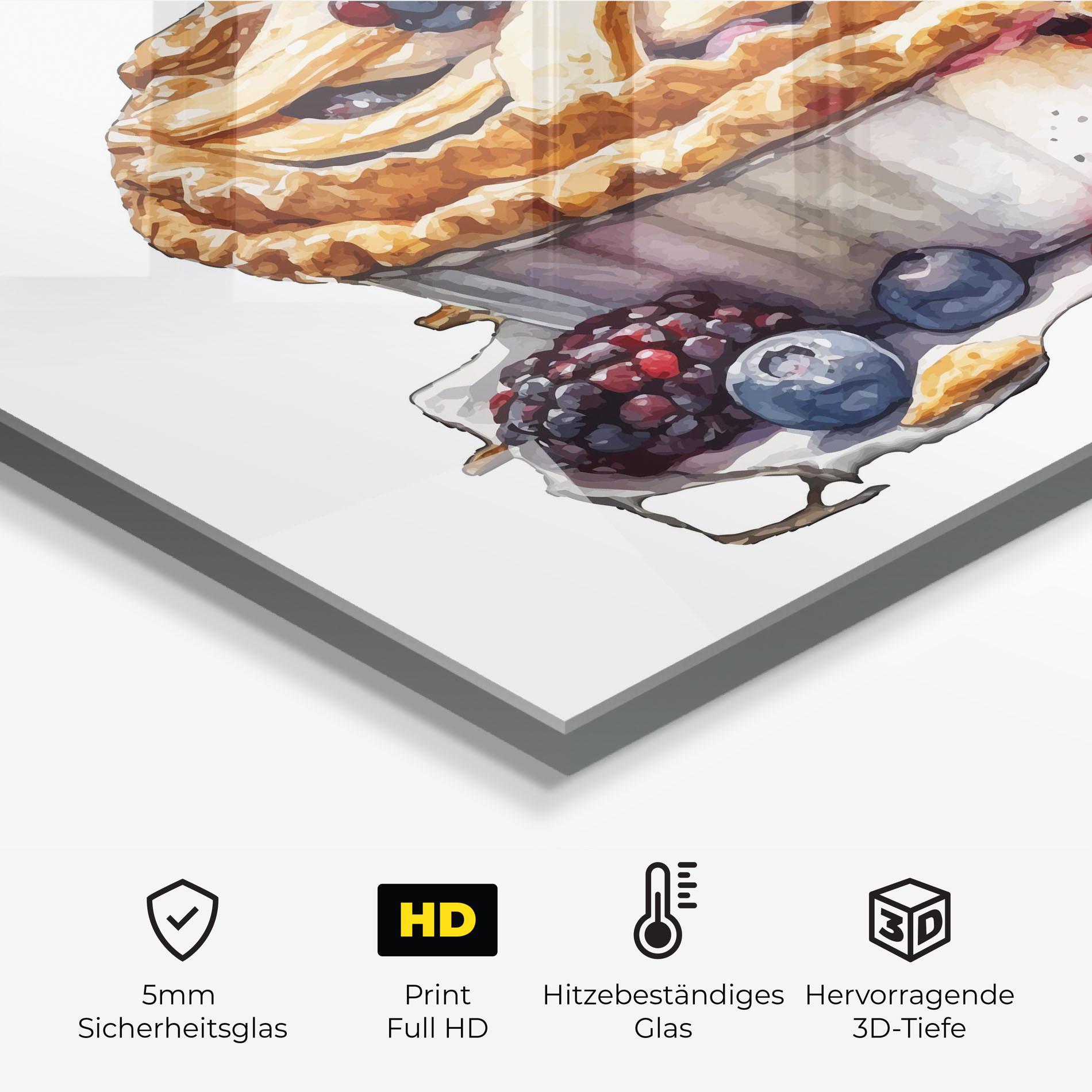 Küchenrückwand Glas Dessert Art mockup 2