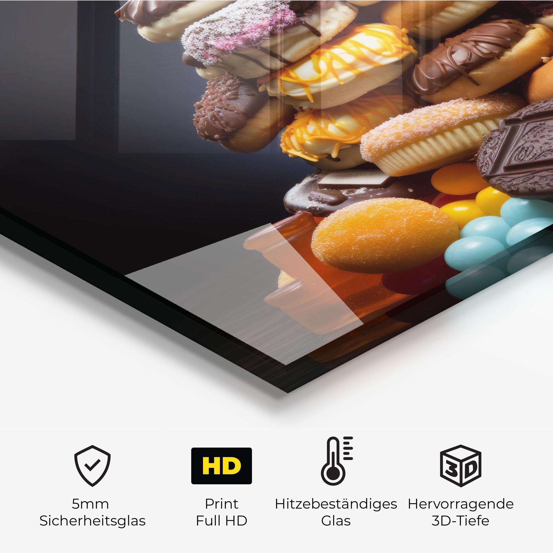 Küchenrückwand Glas Donuts mockup 2