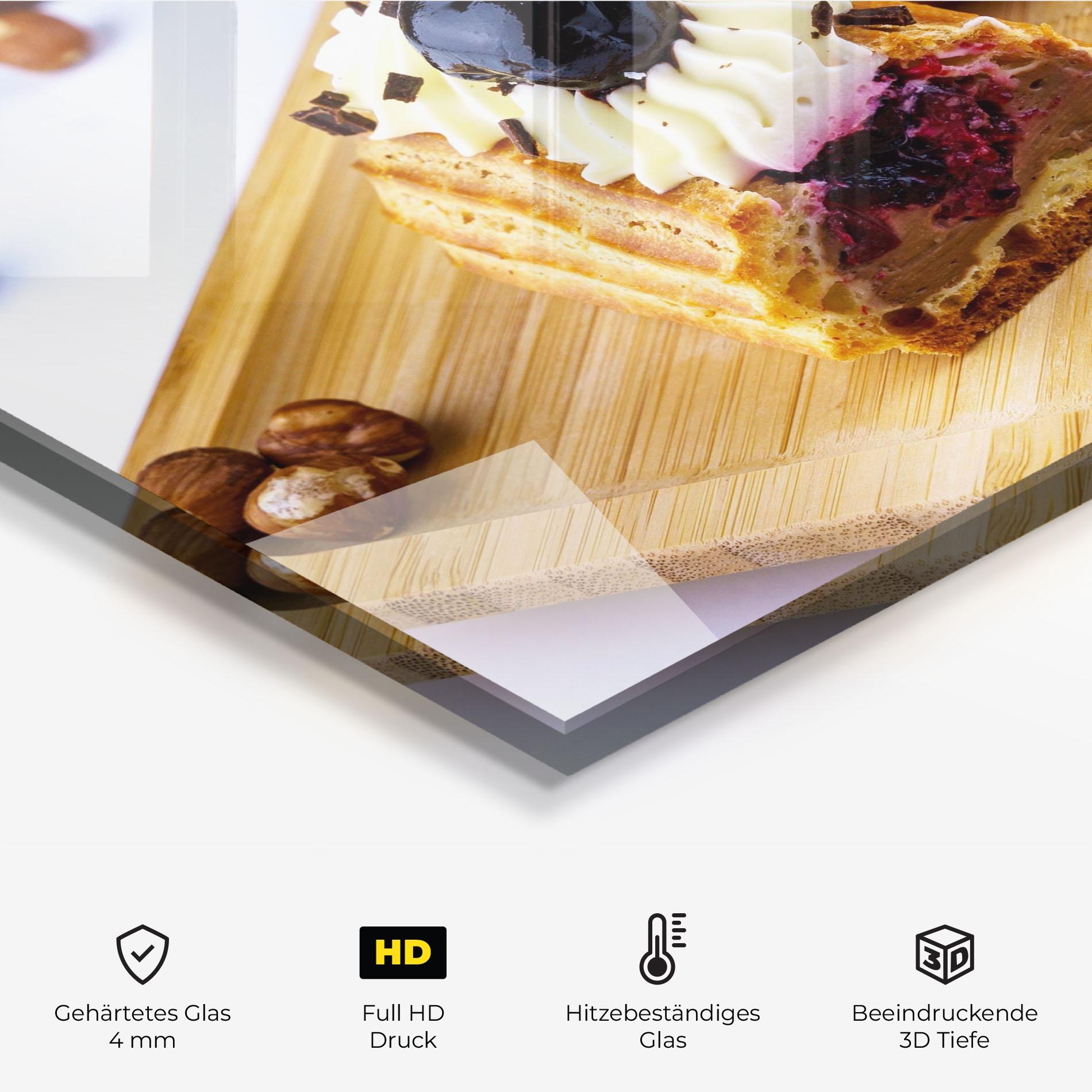 Küchenrückwand Glas Blueberry Eclair mockup 2