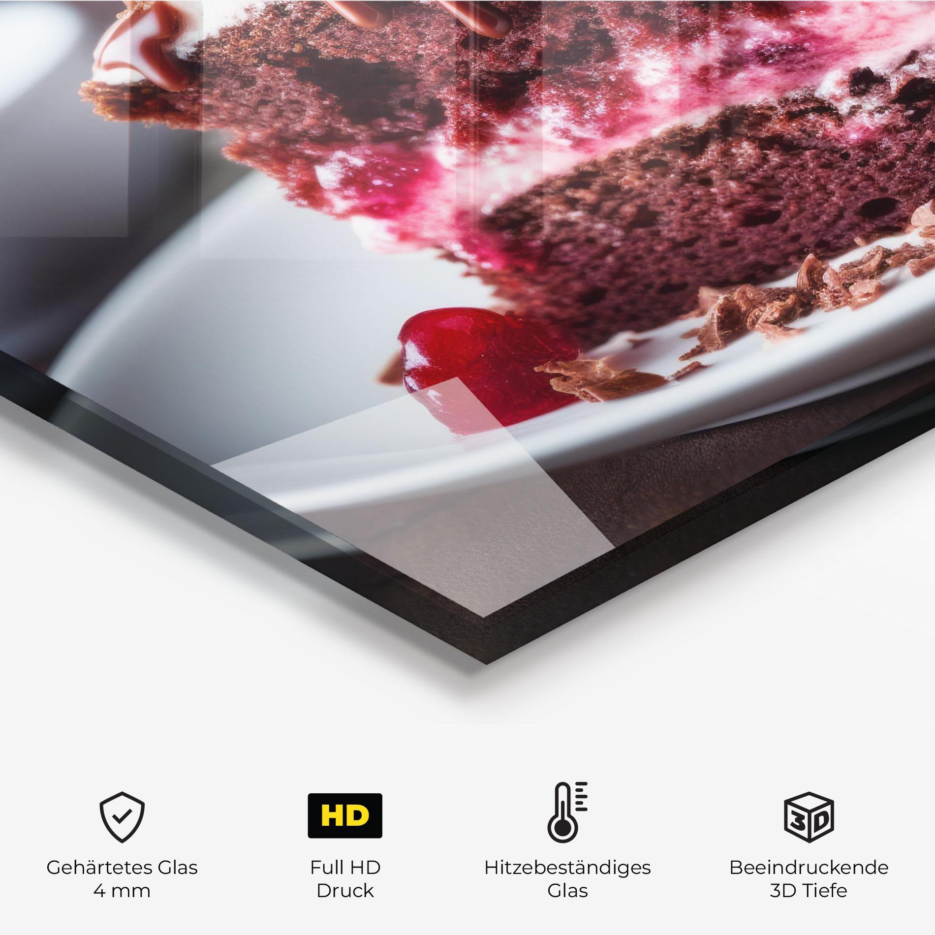 Küchenrückwand Glas Brown Cake mockup 2