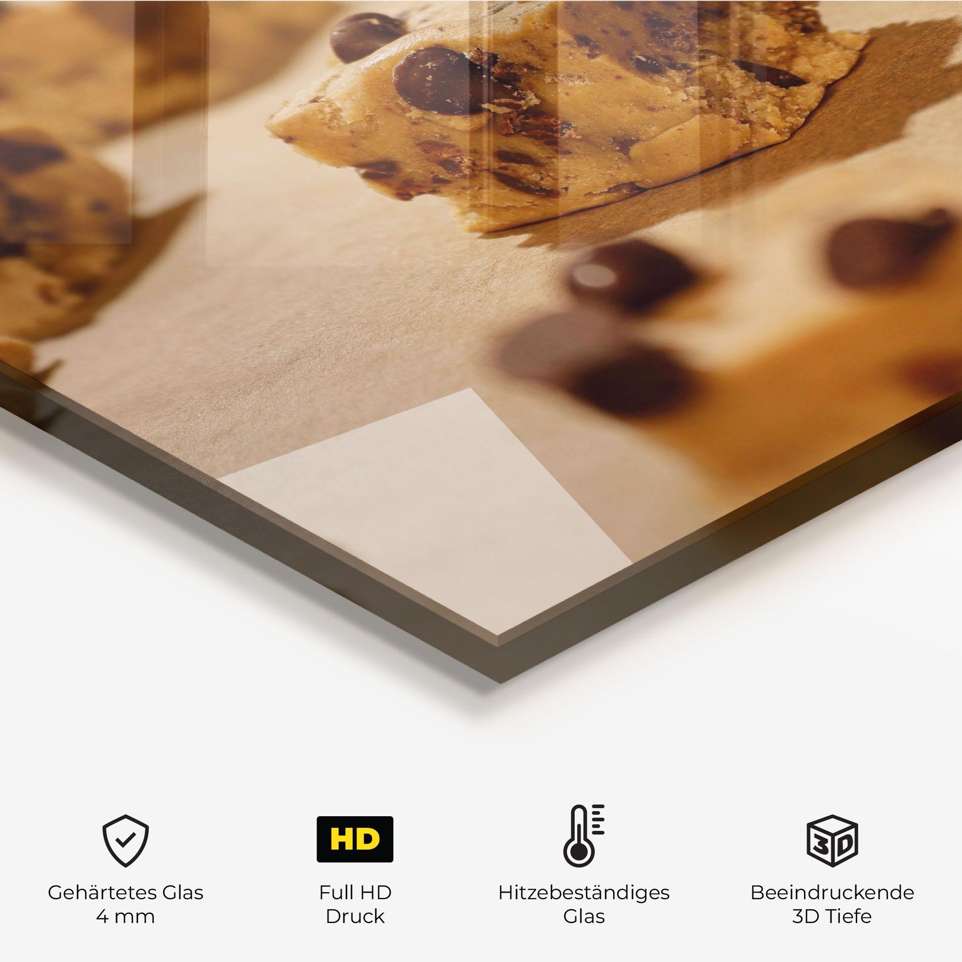 Küchenrückwand Glas Caramel Cake mockup 2