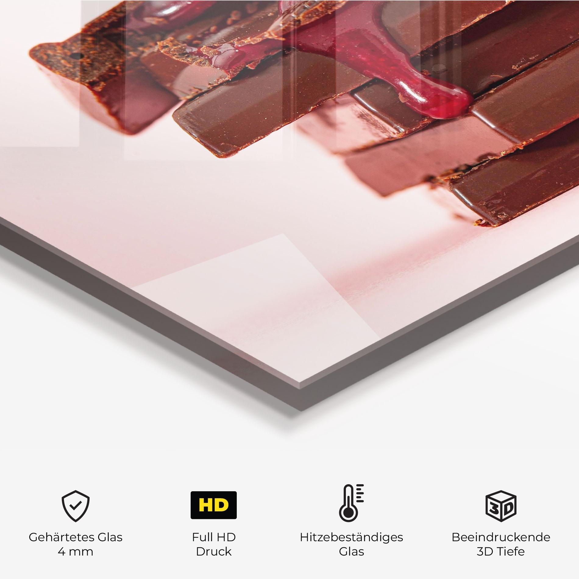 Küchenrückwand Glas Cherru Chocolate mockup 2