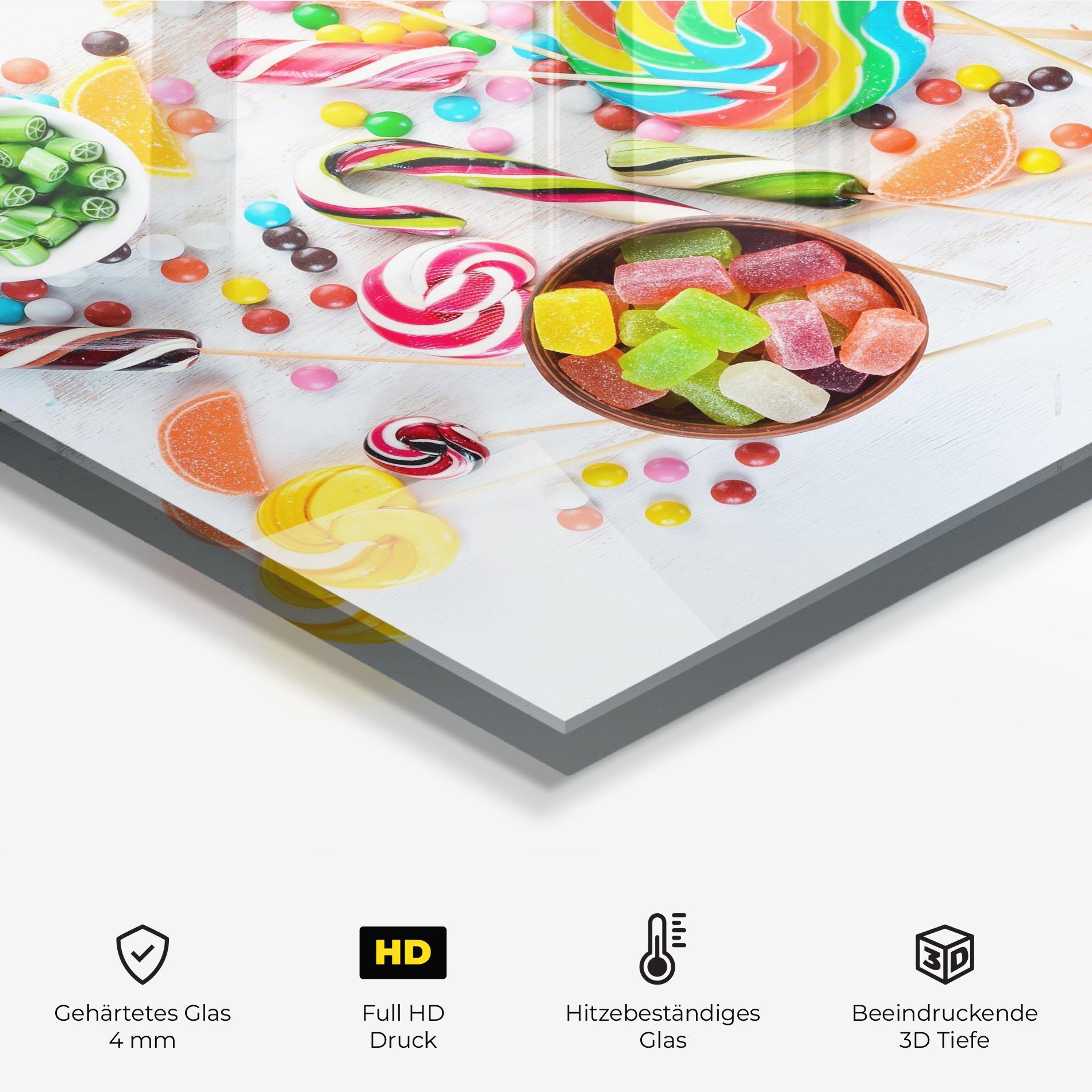 Küchenrückwand Glas Colorful Candies Jelly mockup 2