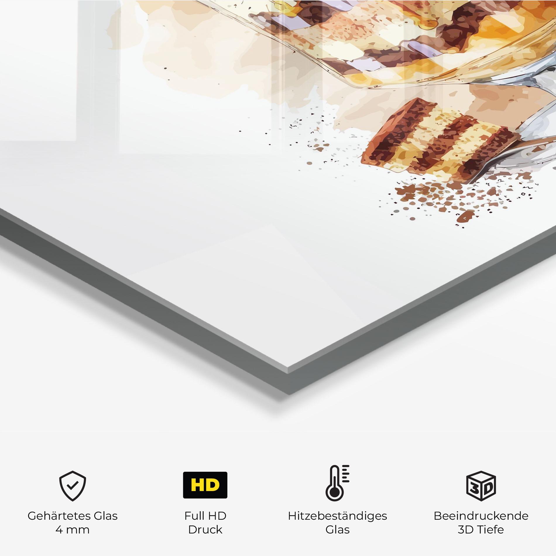 Küchenrückwand Glas Cup Dessert mockup 2