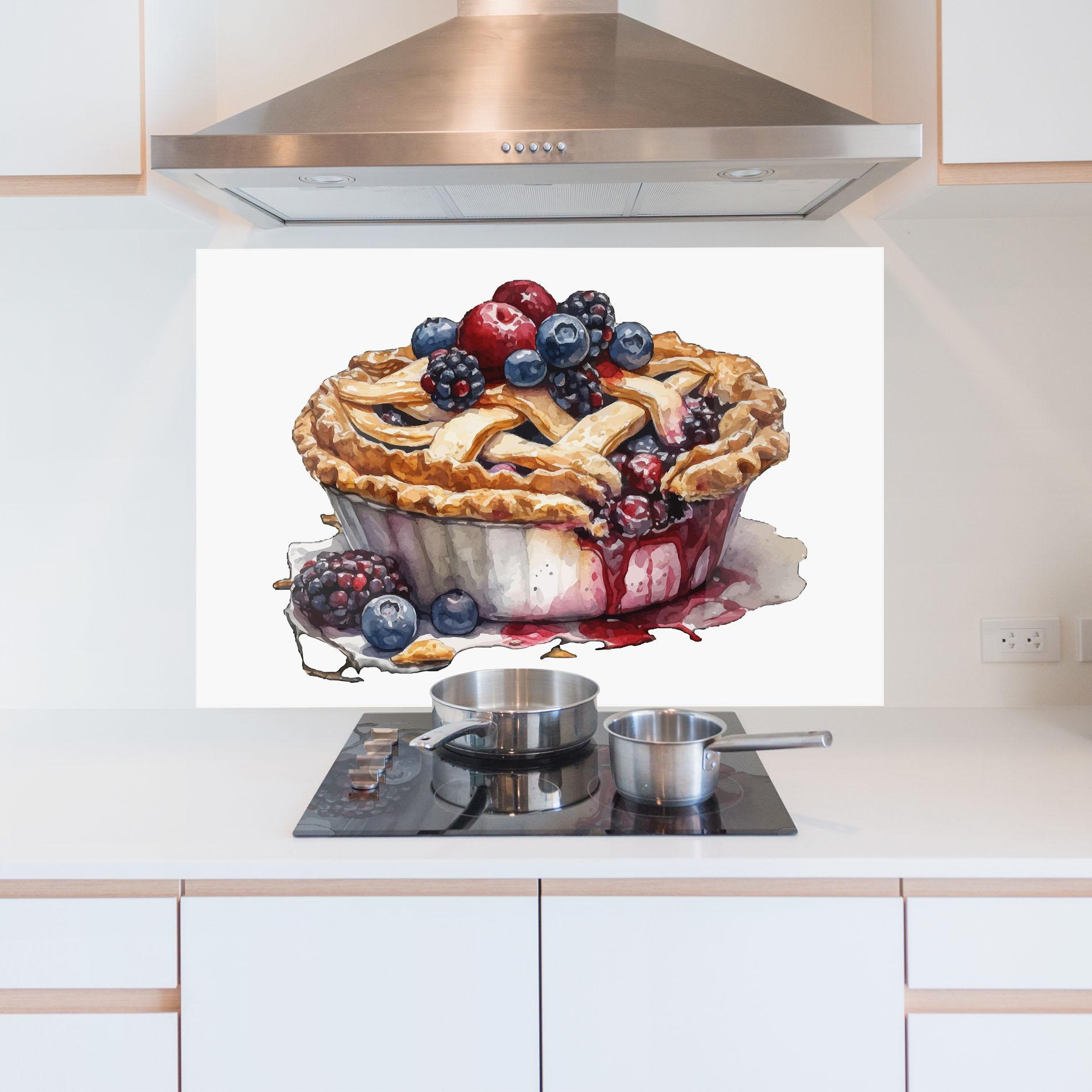 Küchenrückwand Glas Dessert Art mockup 5