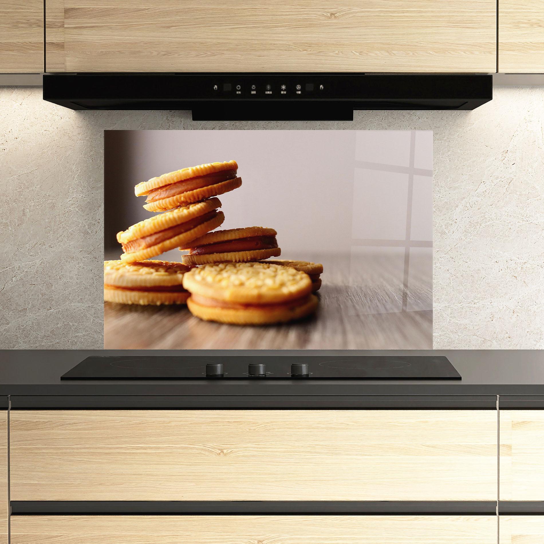 Küchenrückwand Glas Biscuits mockup 3