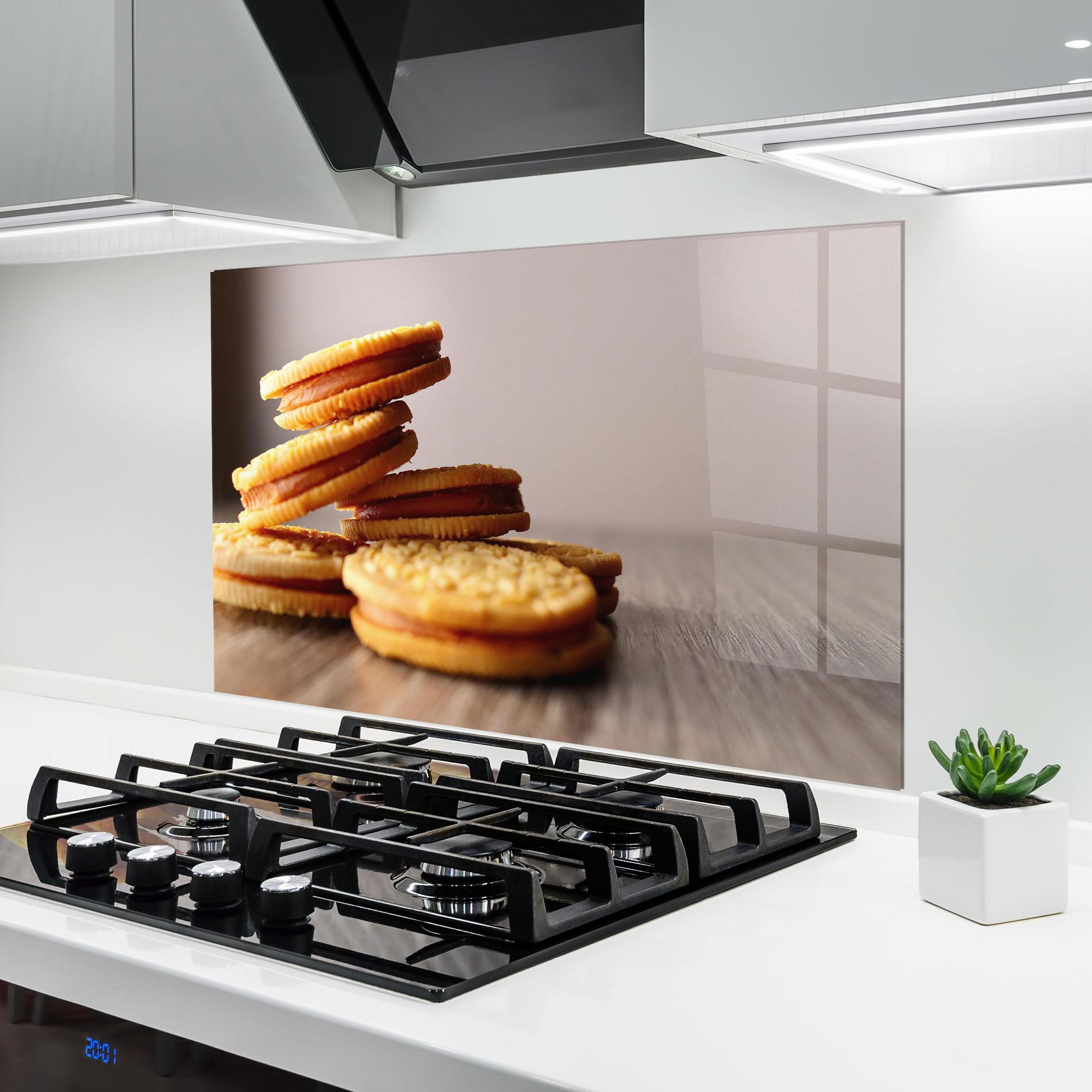 Küchenrückwand Glas Biscuits mockup 6