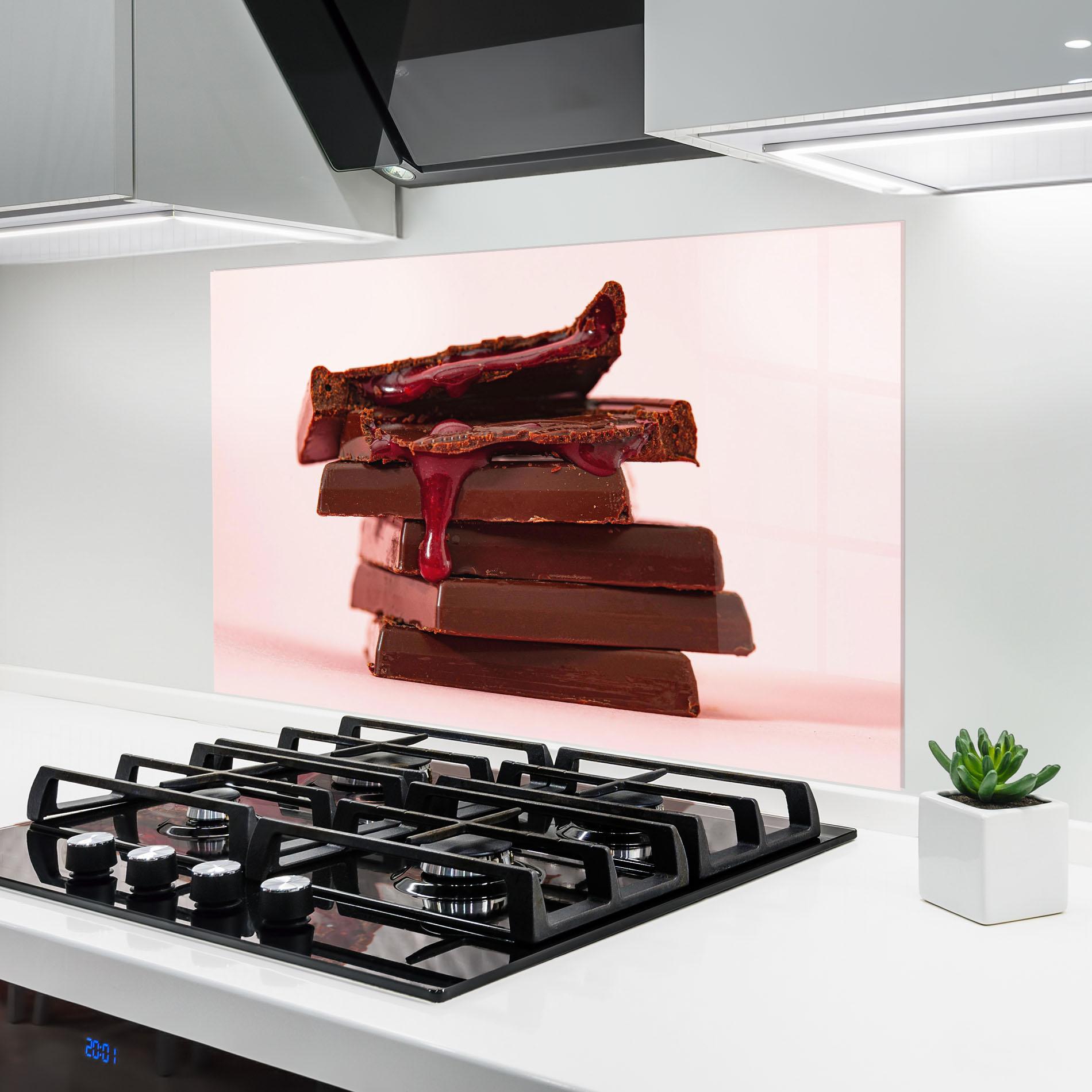 Küchenrückwand Glas Cherru Chocolate mockup 6