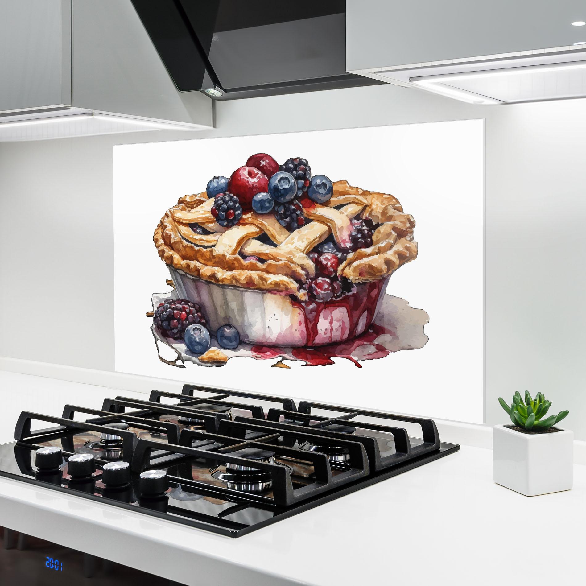 Küchenrückwand Glas Dessert Art mockup 6