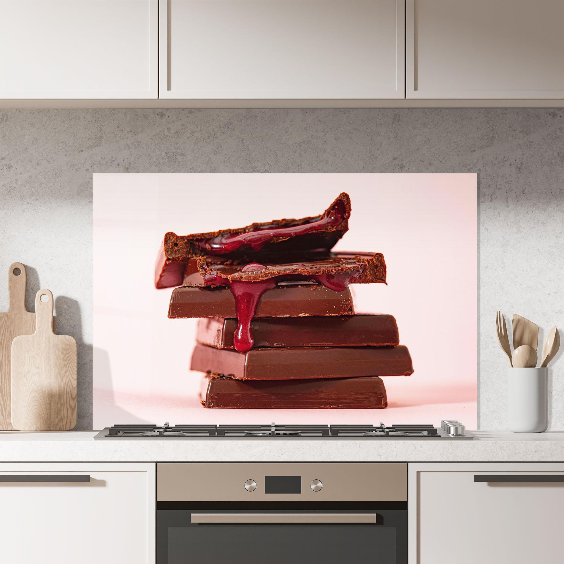 Küchenrückwand Glas Cherru Chocolate mockup 7