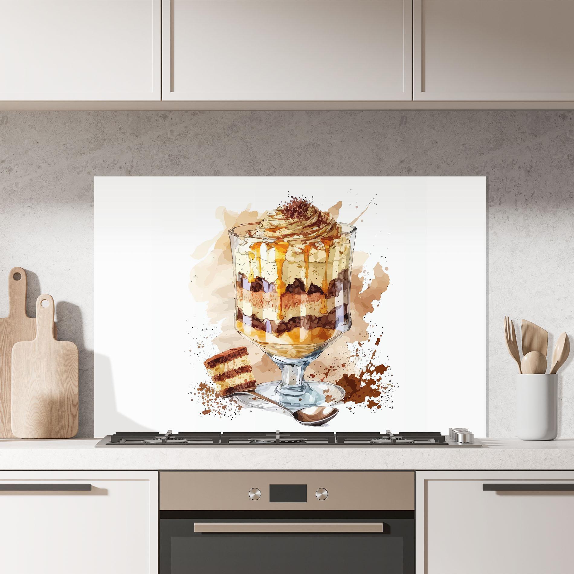 Küchenrückwand Glas Cup Dessert mockup 7