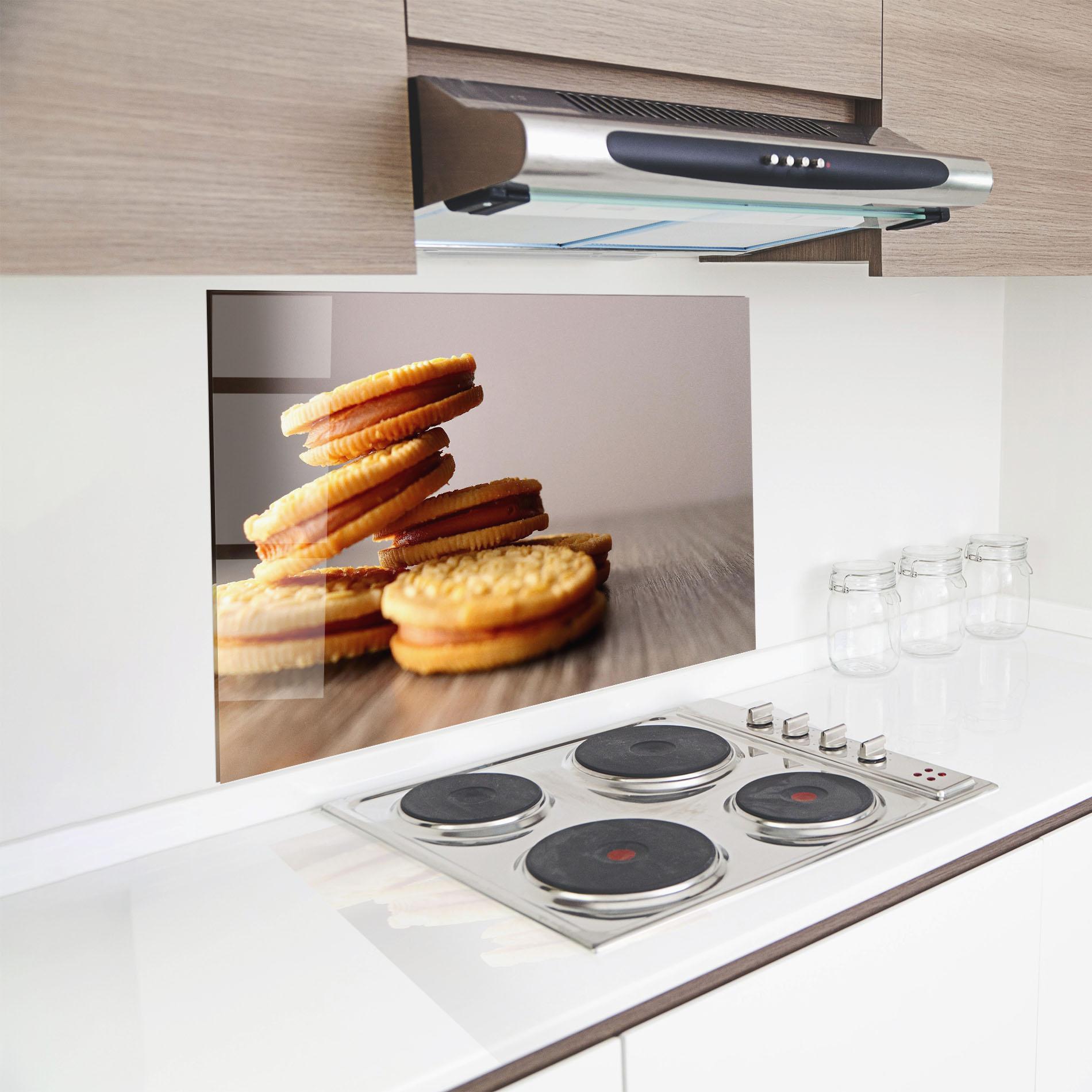 Küchenrückwand Glas Biscuits mockup 8
